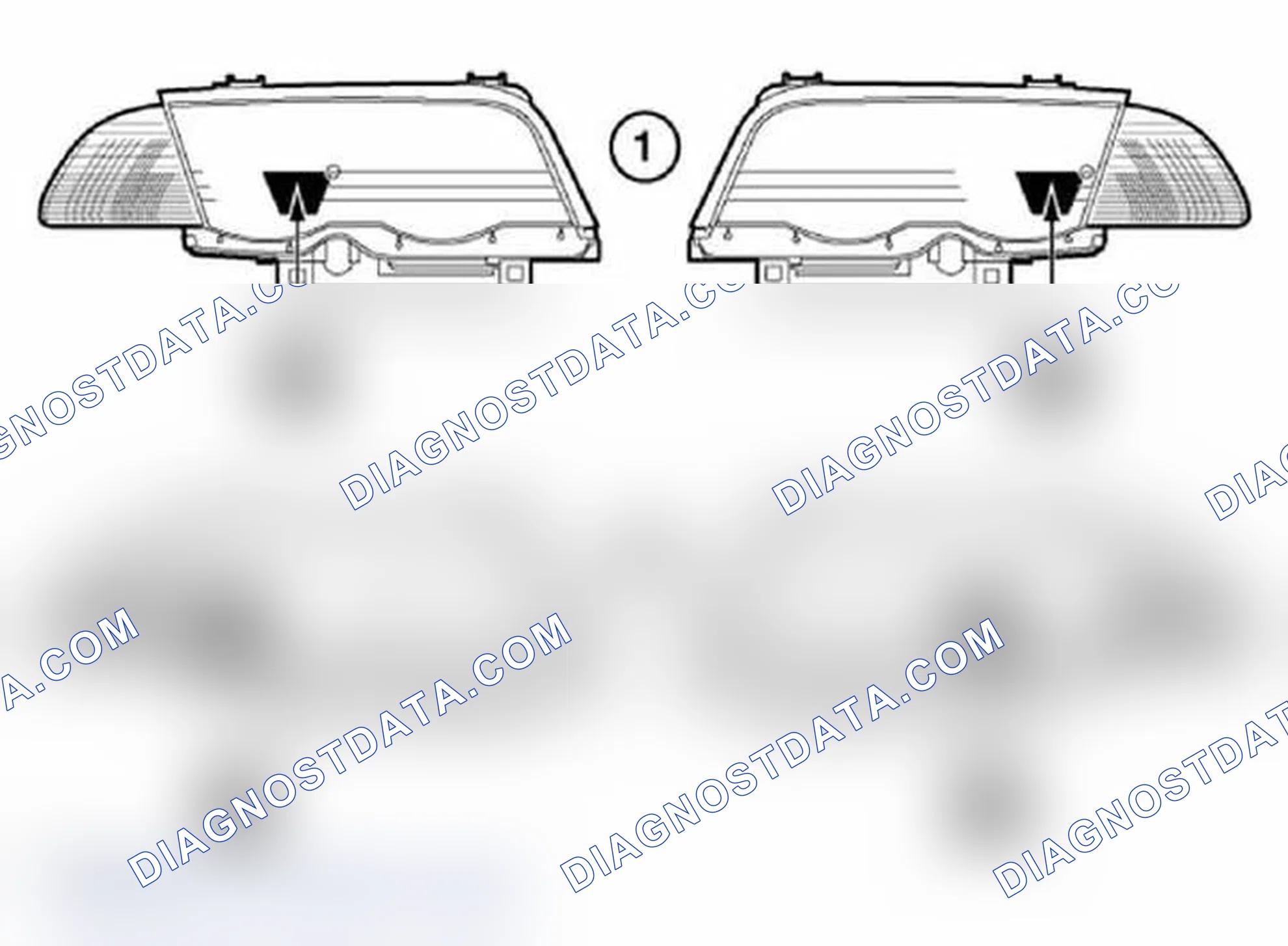 Scheme 19: 63 10 Adjusting headlight for RHD/LHD vehicles