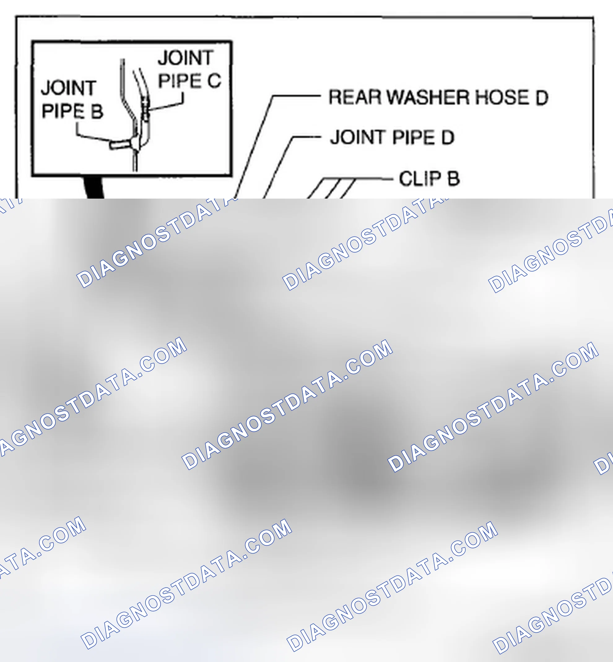 Scheme 24: REAR WASHER HOSE REMOVAL/INSTALLATION