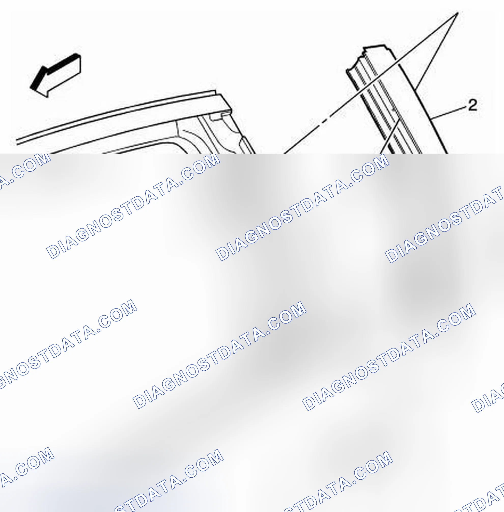 Scheme 8: Rear Side Door Window Frame Rear Applique Replacement
