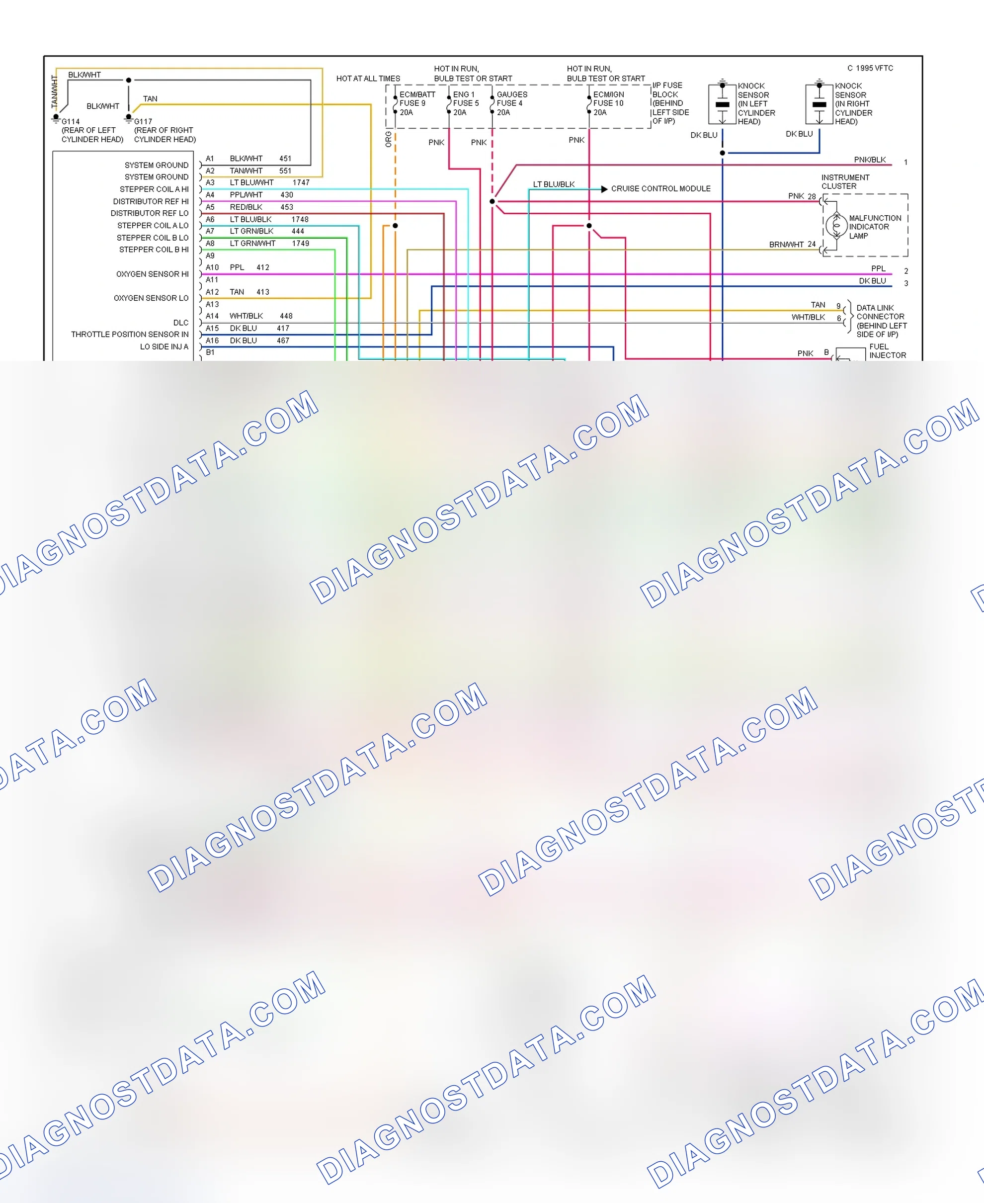 Scheme 311: Wiring Diagram ("S" & "T" Blazer, Jimmy, Pickup & Sonoma - 4.3L VIN W W/PCM - 1 Of 2)