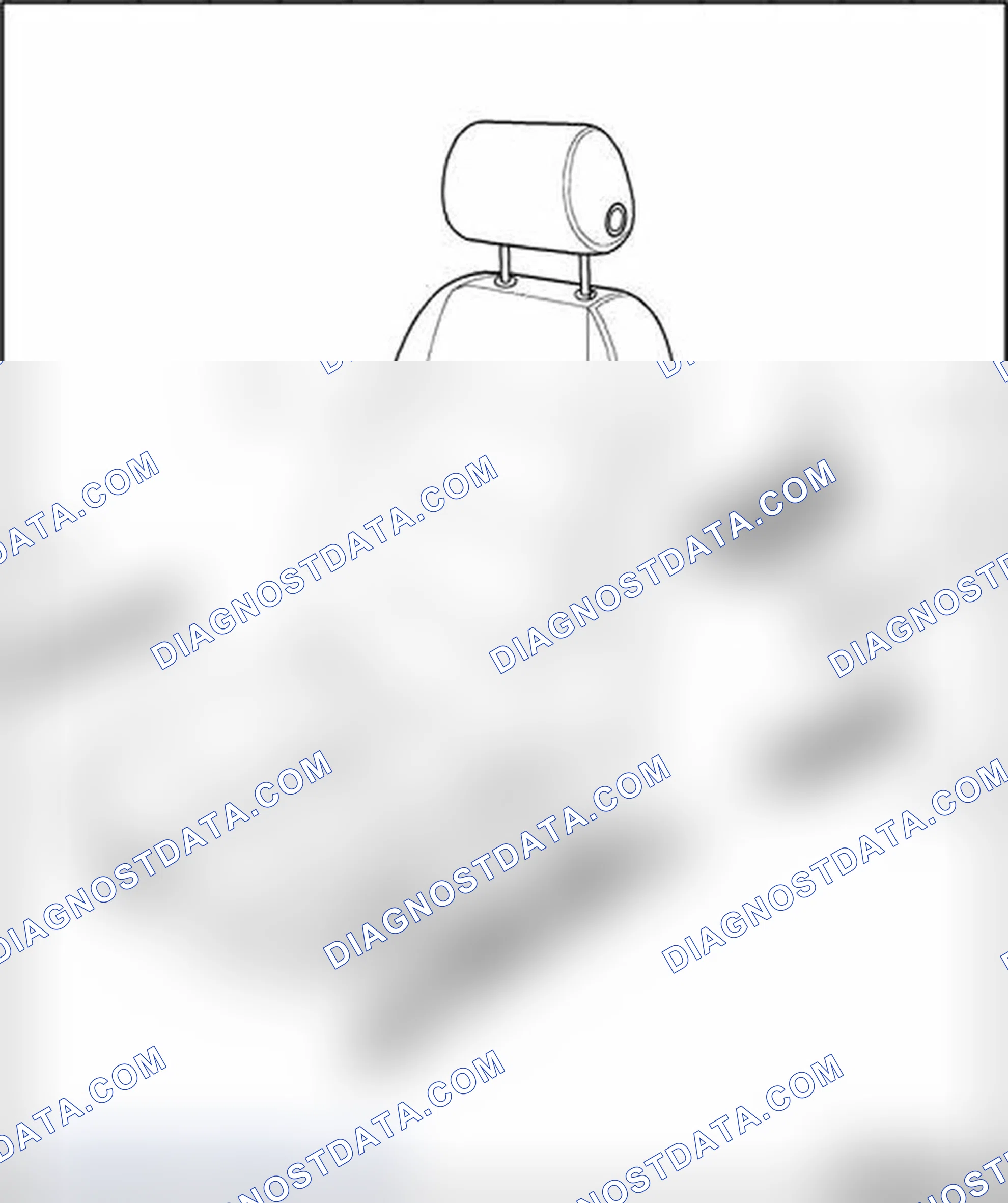 Scheme 214: Rear seat rail cover, assembly overview