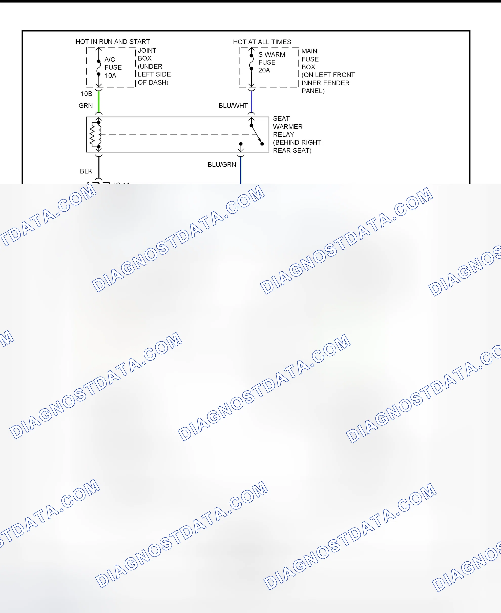 Scheme 4: Heated Seat System Wiring Diagram (Millenia)