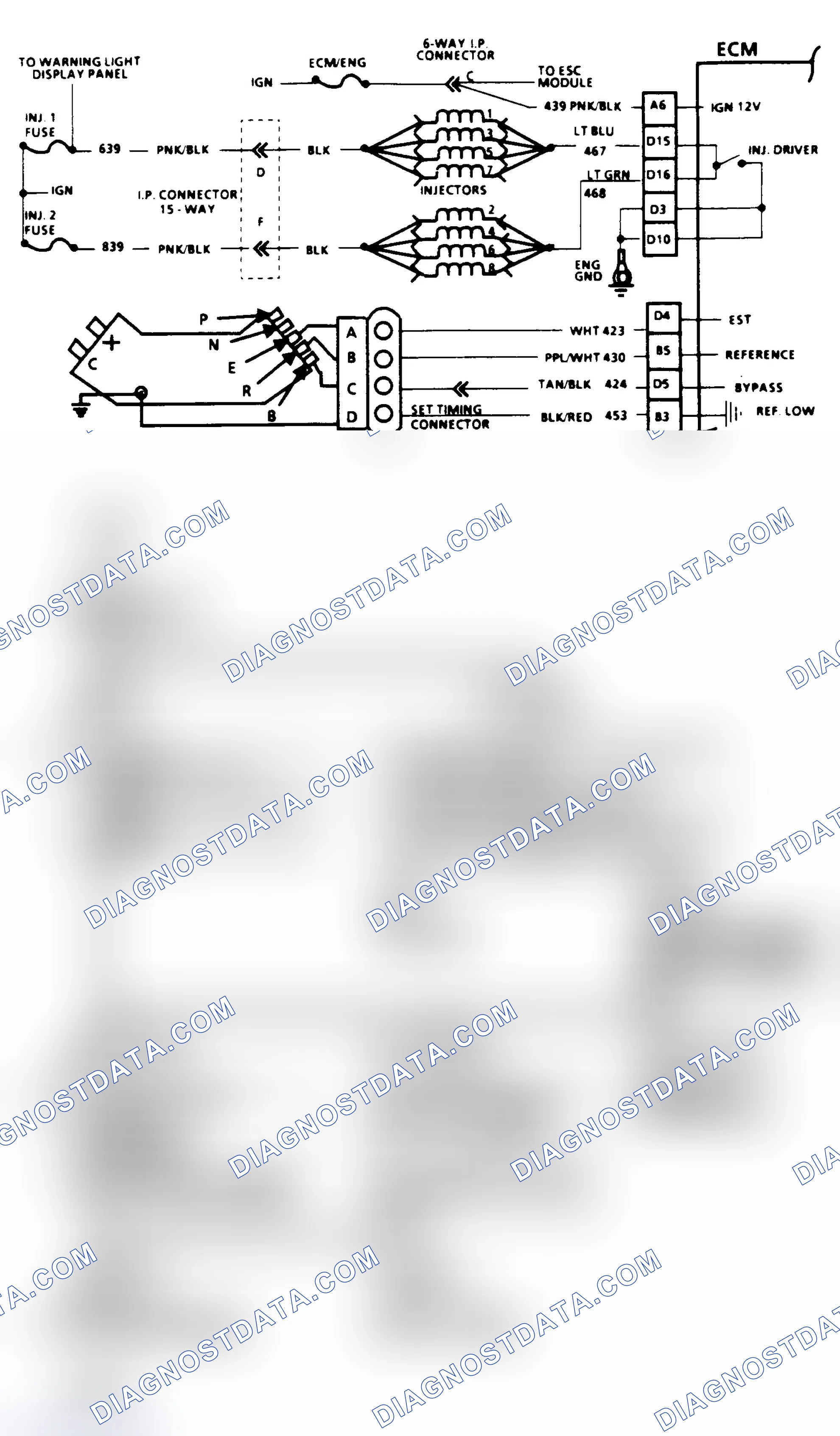 Scheme 250: Chart A3 (2 of 2), 5.0/5.7L "F" & "Y" Body: Cranks/Won't Run