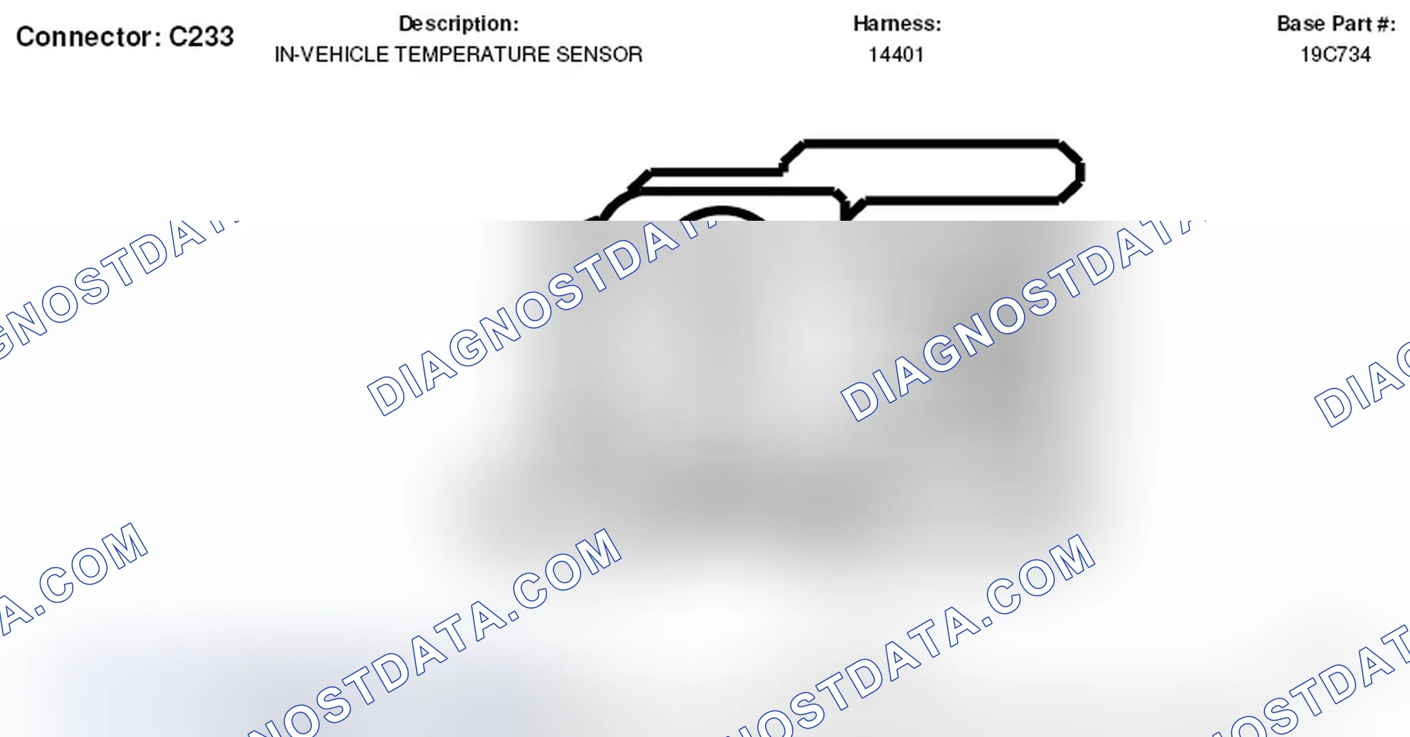 Scheme 72: In-Vehicle Temperature Sensor Connector End View (C233)
