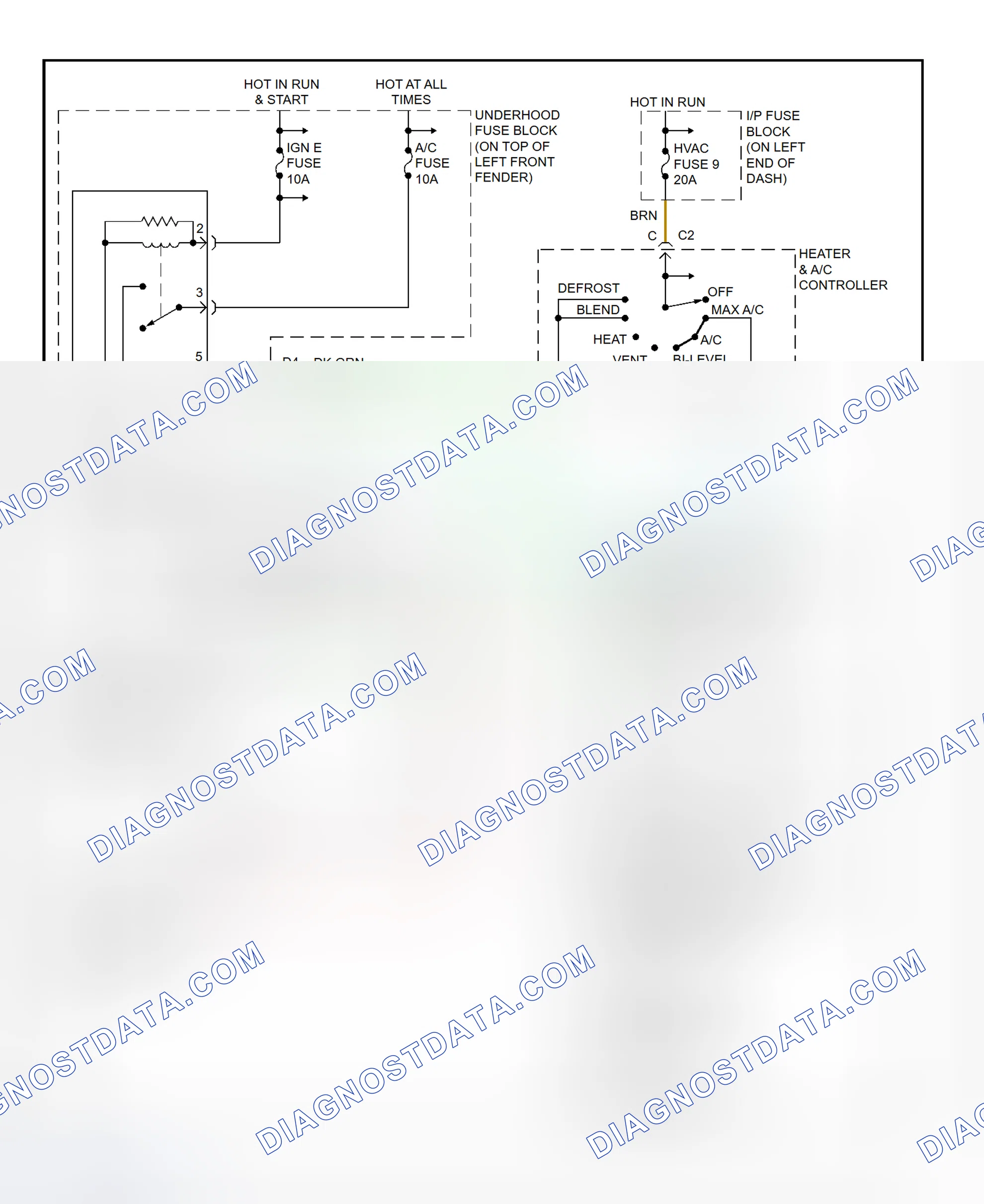 Scheme 39: A/C Compressor Clutch Control Circuit Wiring Diagram (2000-01 Sonoma & S10 Pickup - 2.2L VIN 4 & VIN 5 Engine)
