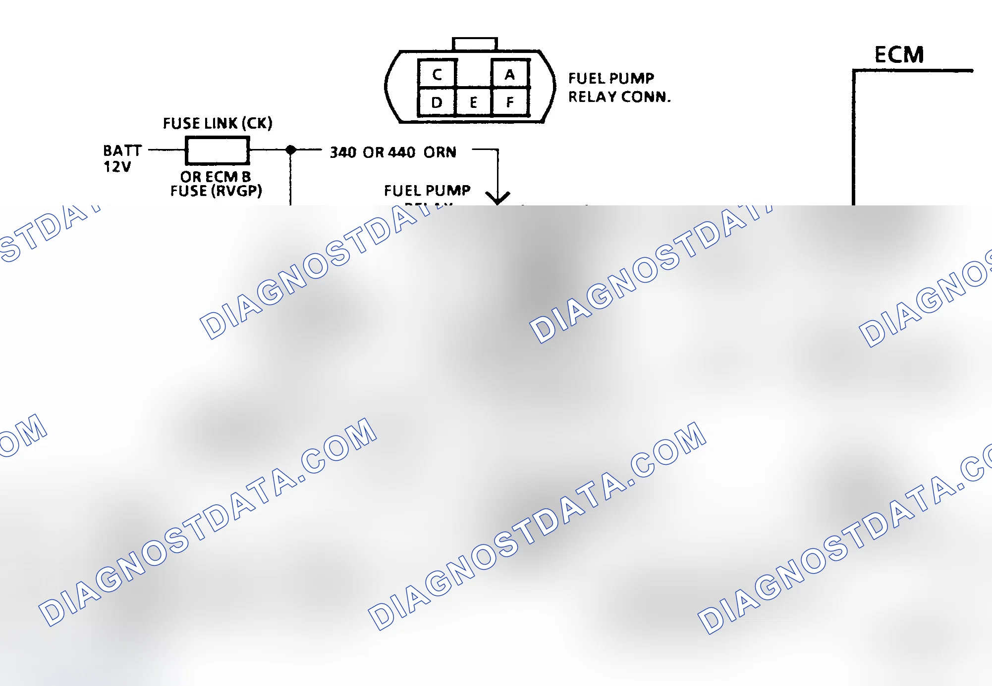 Scheme 59: Chart A5, Fuel Pump Relay ("C/K", "G" & "P" Series) Schematic