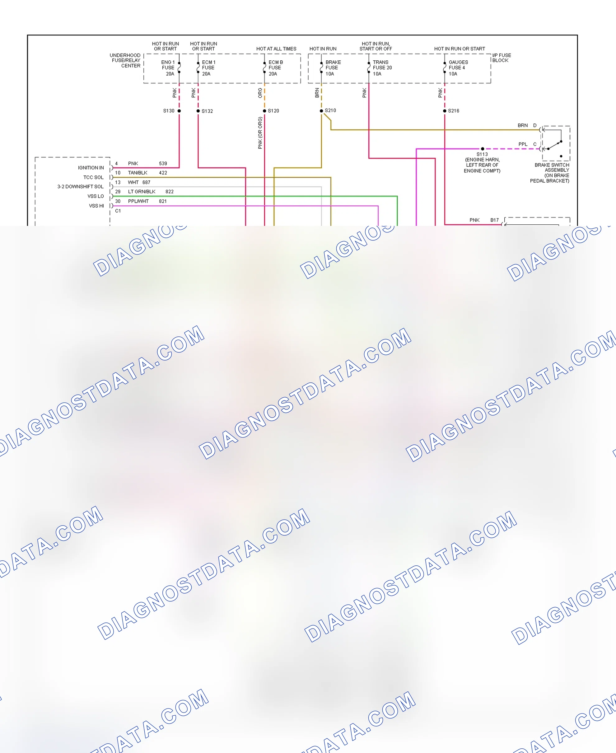 Scheme 44: 1996 "G" Series - 4.3L, 5.0L & 5.7L (Van) Wiring Diagram