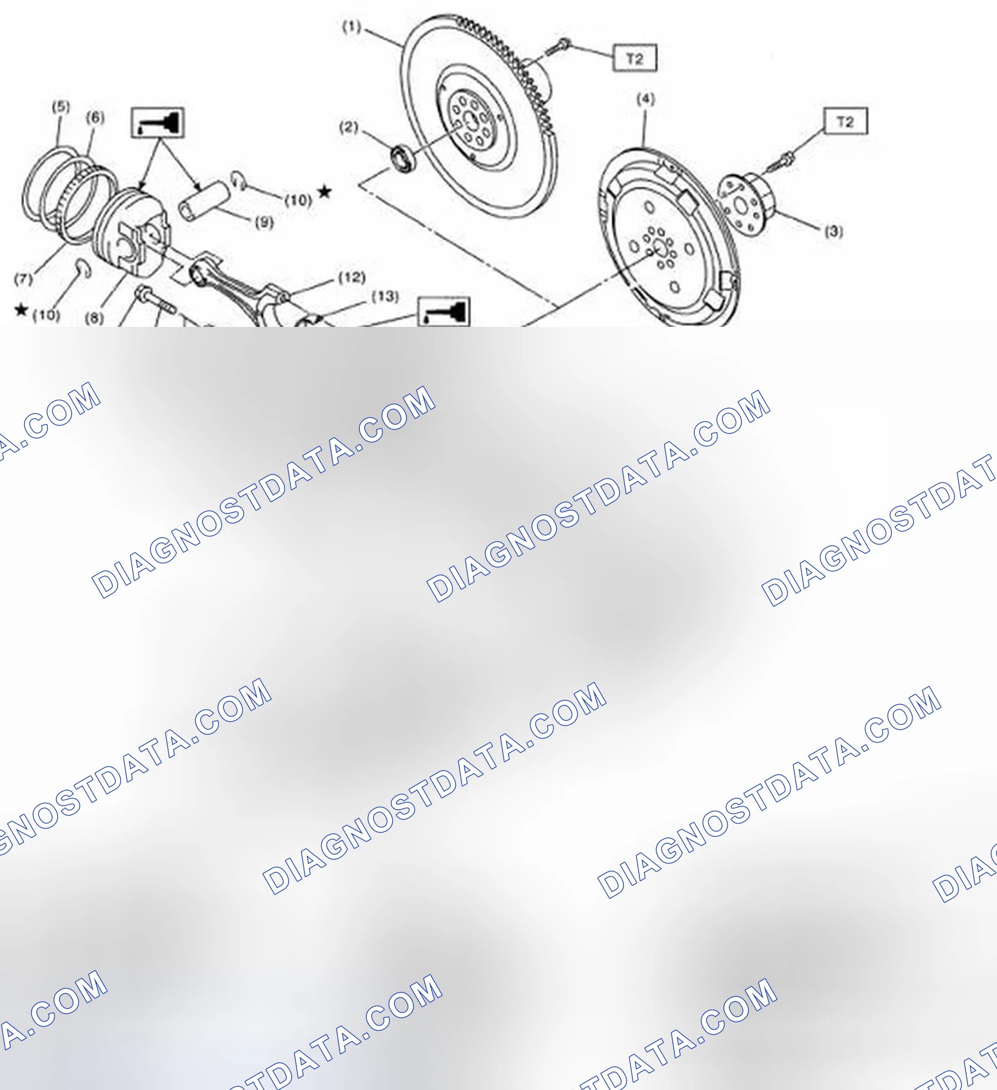 Scheme 278: Exploded View Of Crankshaft And Piston Components With Torque Specifications