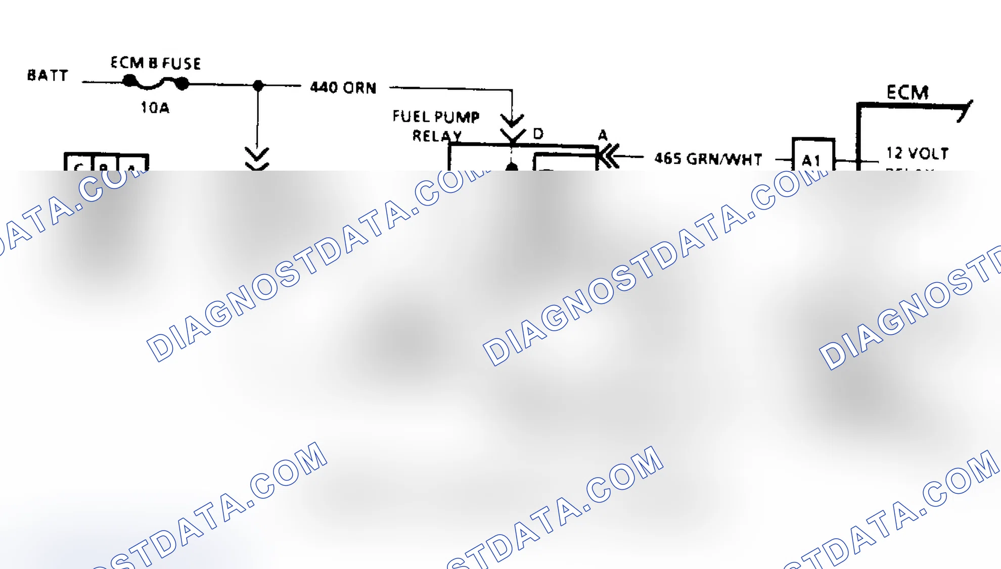 Scheme 105: Code 54, Fuel Pump Schematic (Astro, Safari & "S/T" Series)