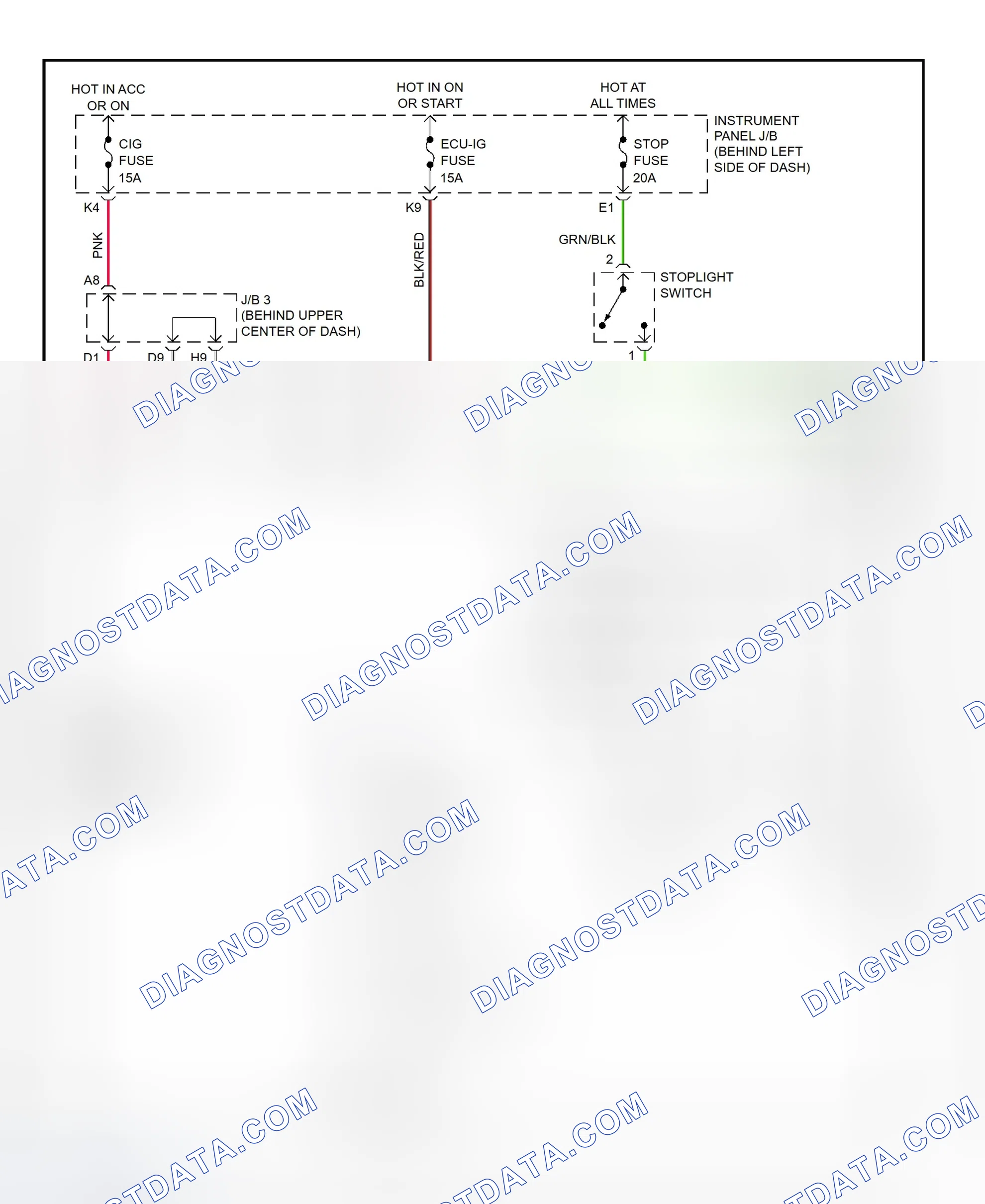 Scheme 103: Shift Interlock System Wiring Diagram (1999 RX300)