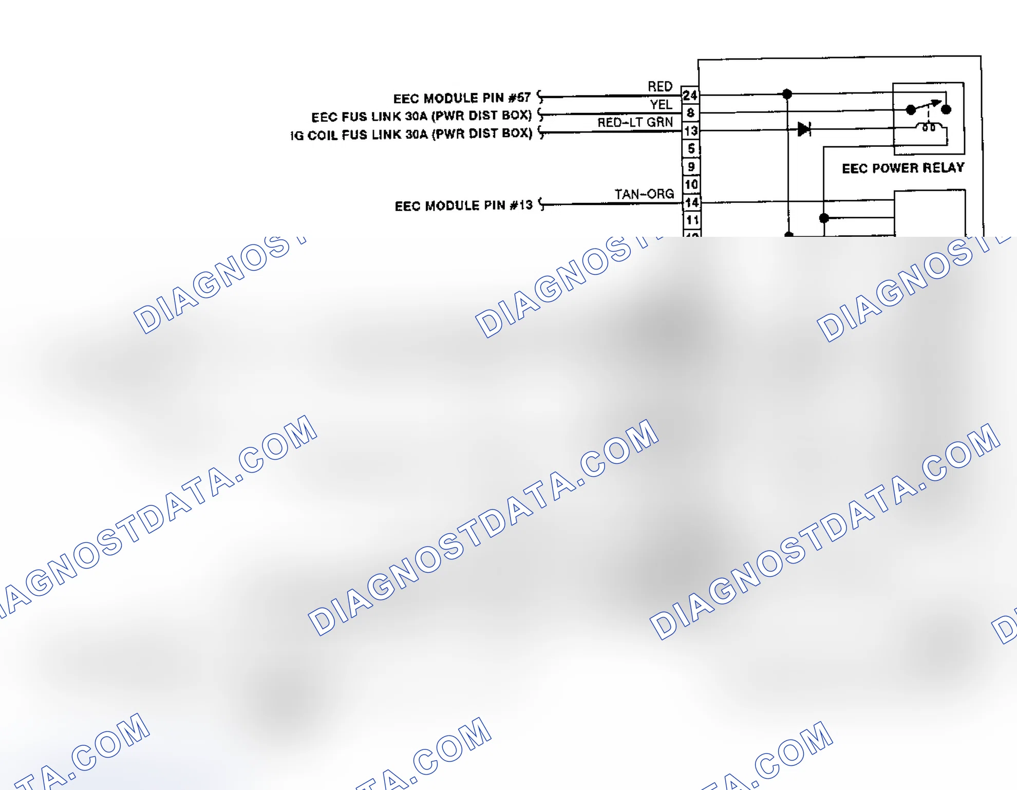 Scheme 14: Electric Cooling Fan Wiring Diagram (Thunderbird 3.8L SC)