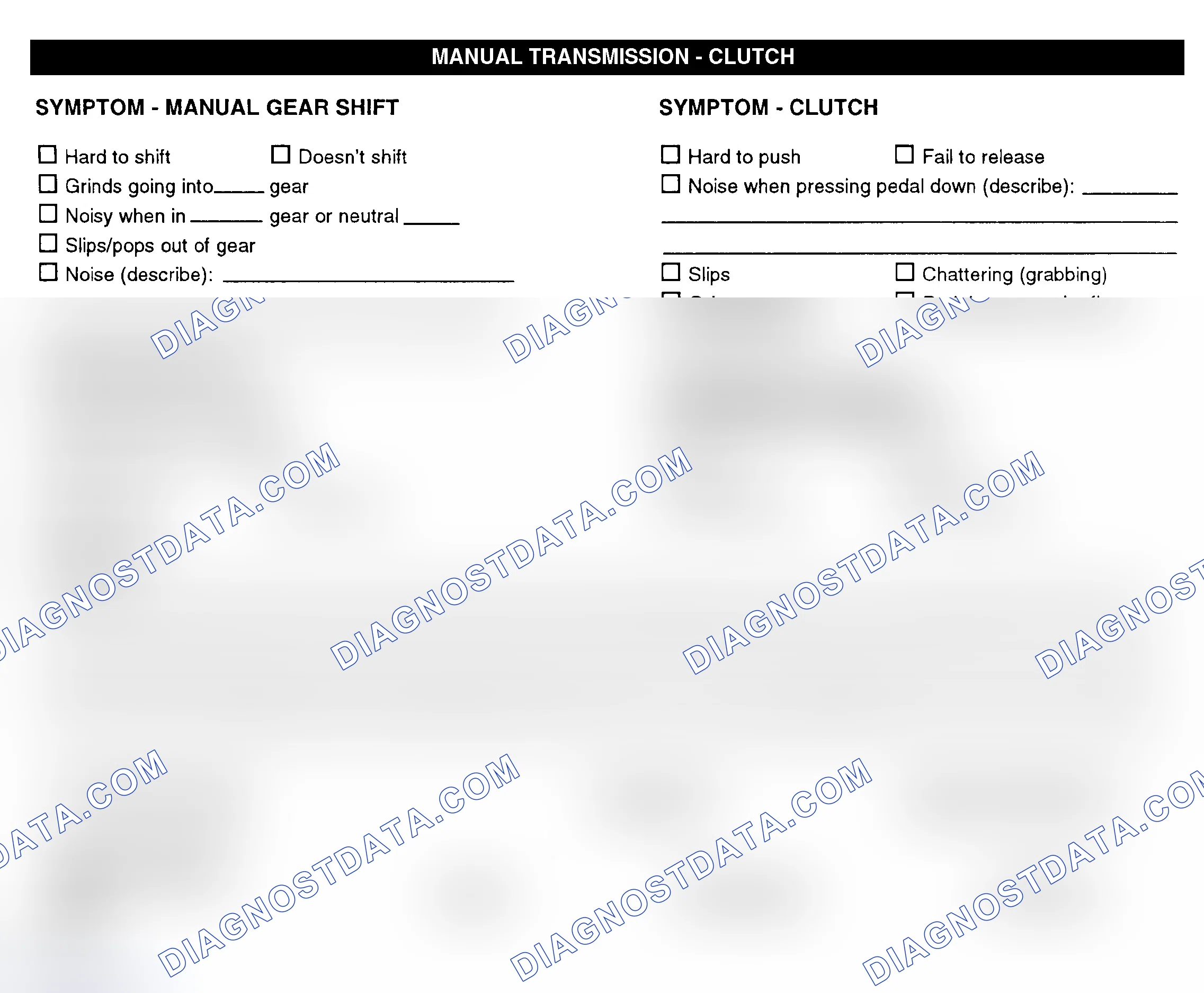 Scheme 10: Manual Transmission & Clutch