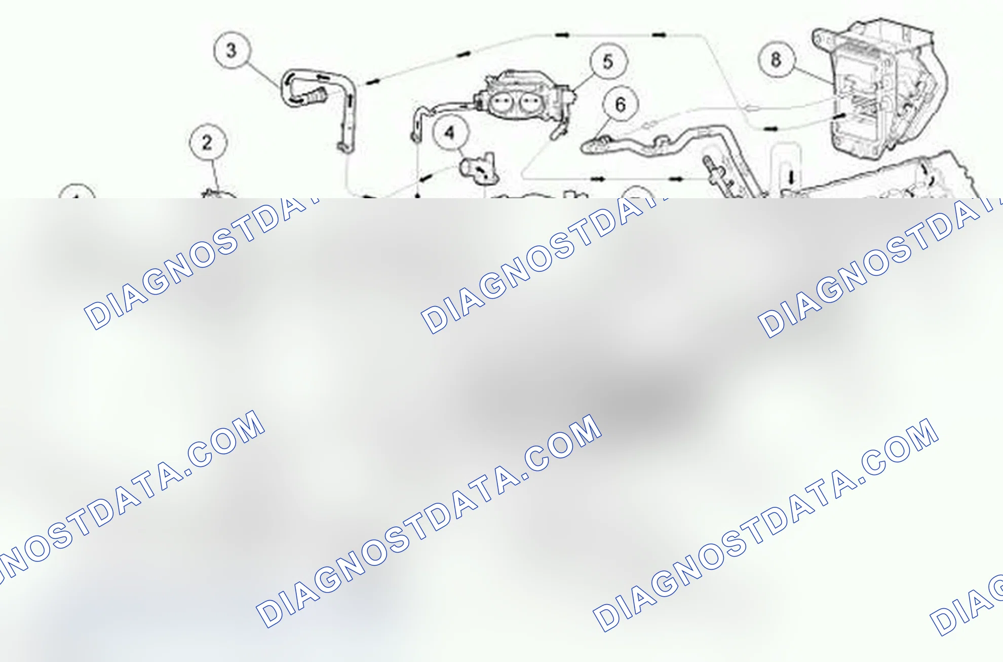 Scheme 5: Coolant Flow Diagram, 6.8L (2V) without Auxiliary Heat