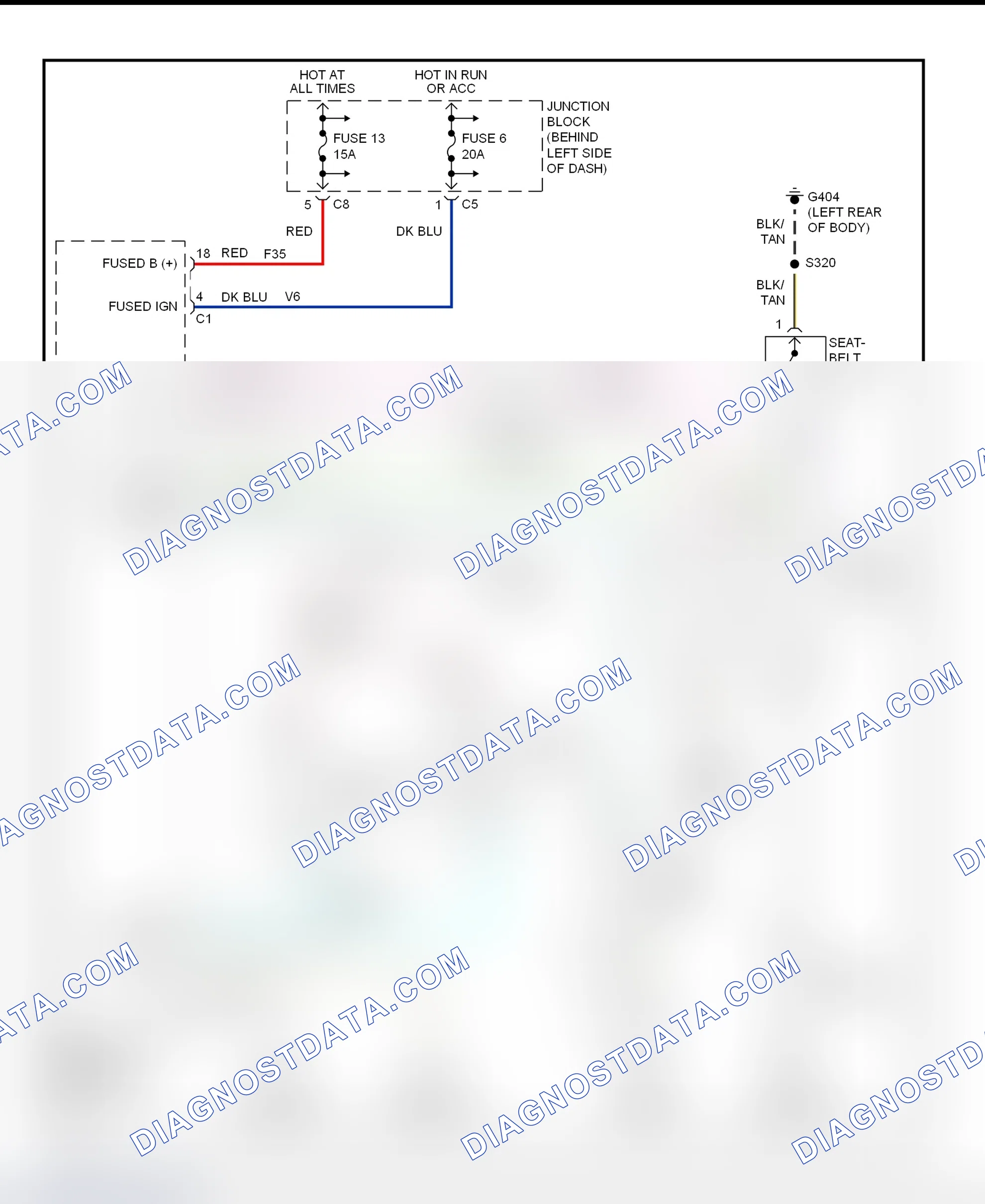 Fig. 7: Warning Systems Wiring Diagram (Durango - Base Model)
