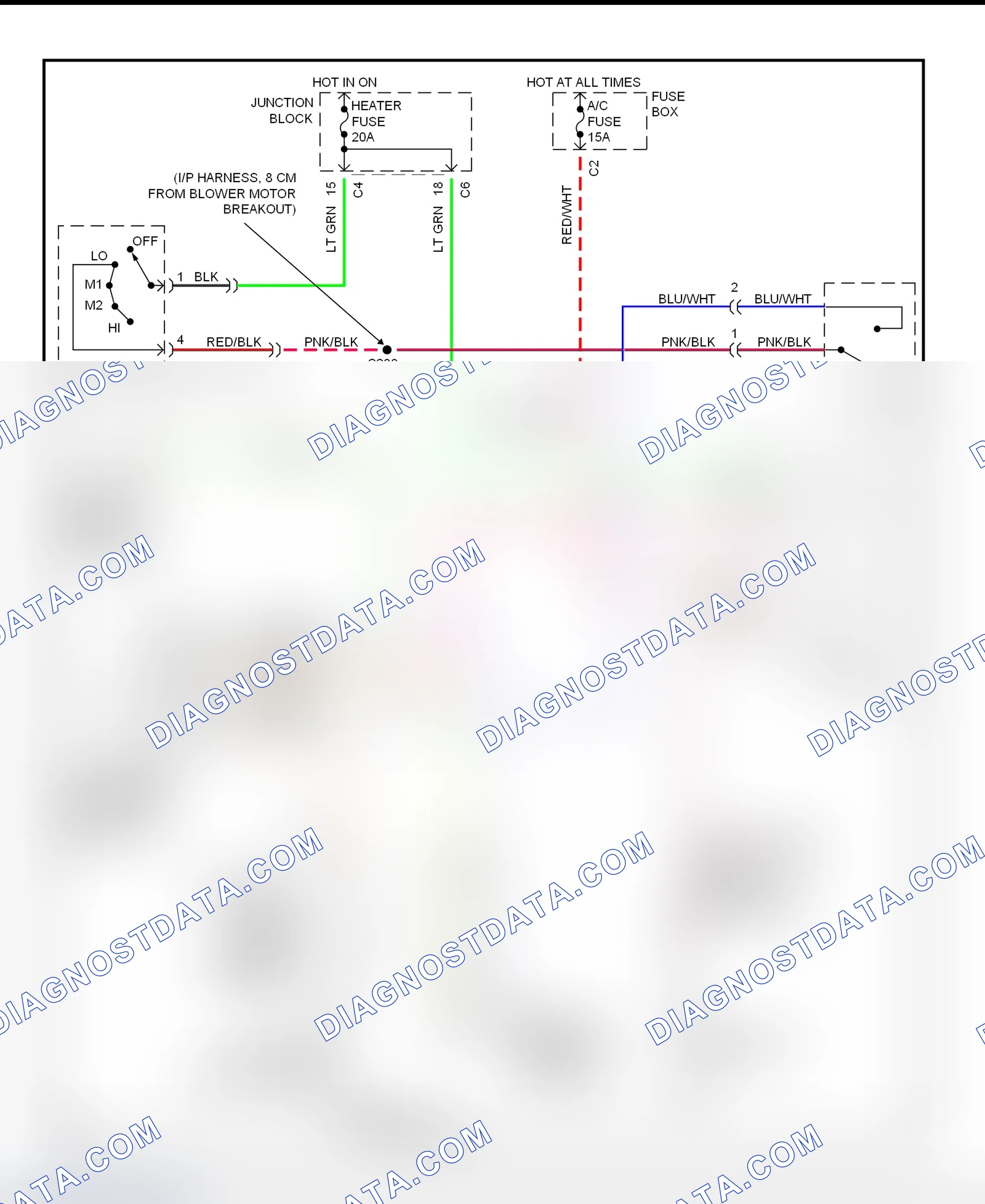 Scheme 22: A/C Compressor Clutch Controls Wiring Diagram (Metro & Firefly (Canadian))