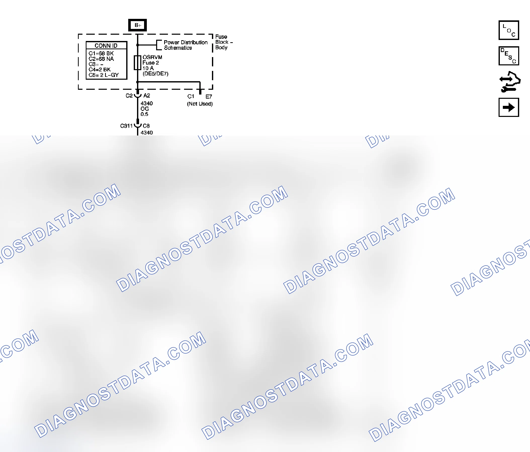 Scheme 2: Outside Rearview Mirror Schematics