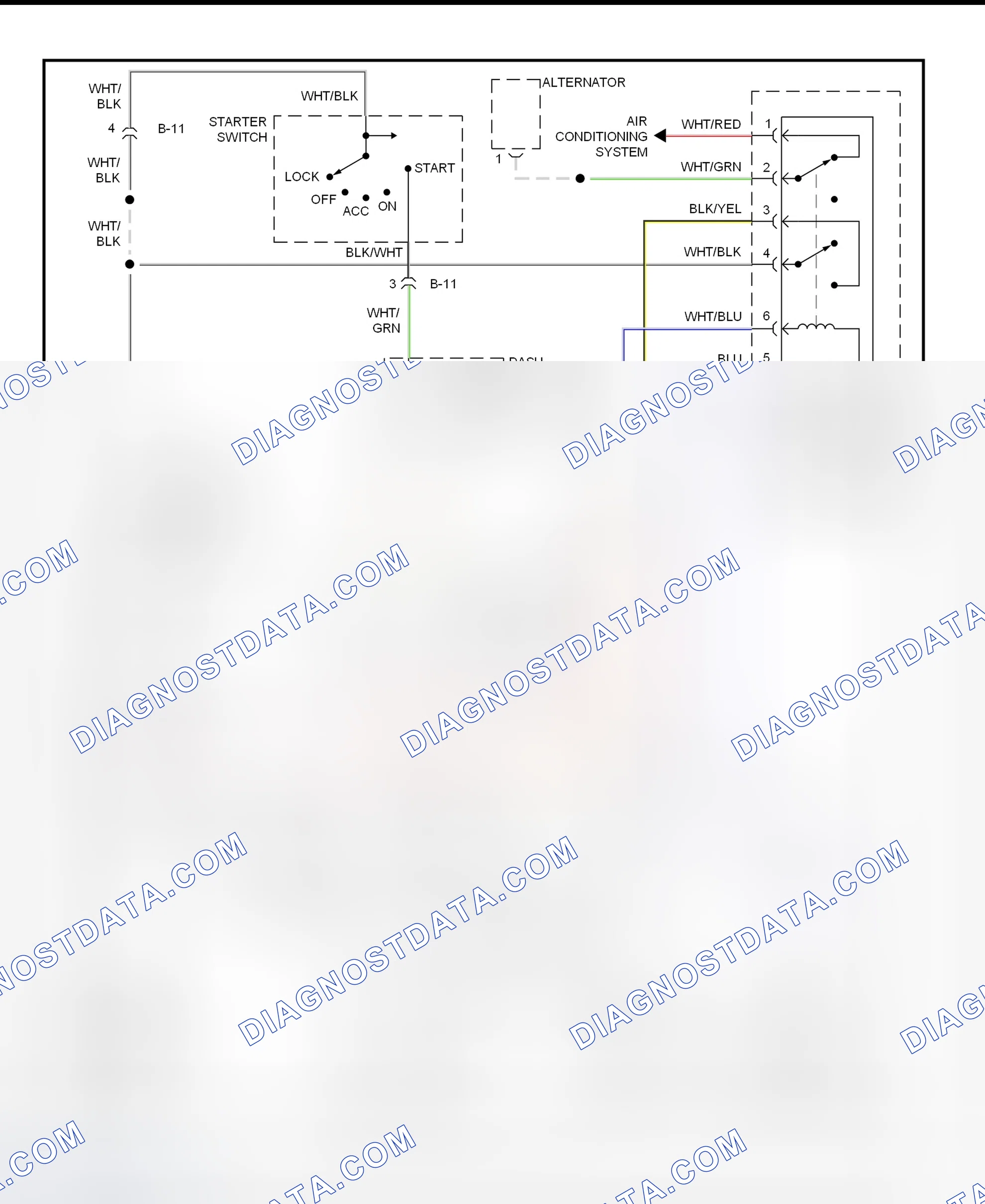 Scheme 7: Starting System Wiring Diagram (Trooper - A/T)