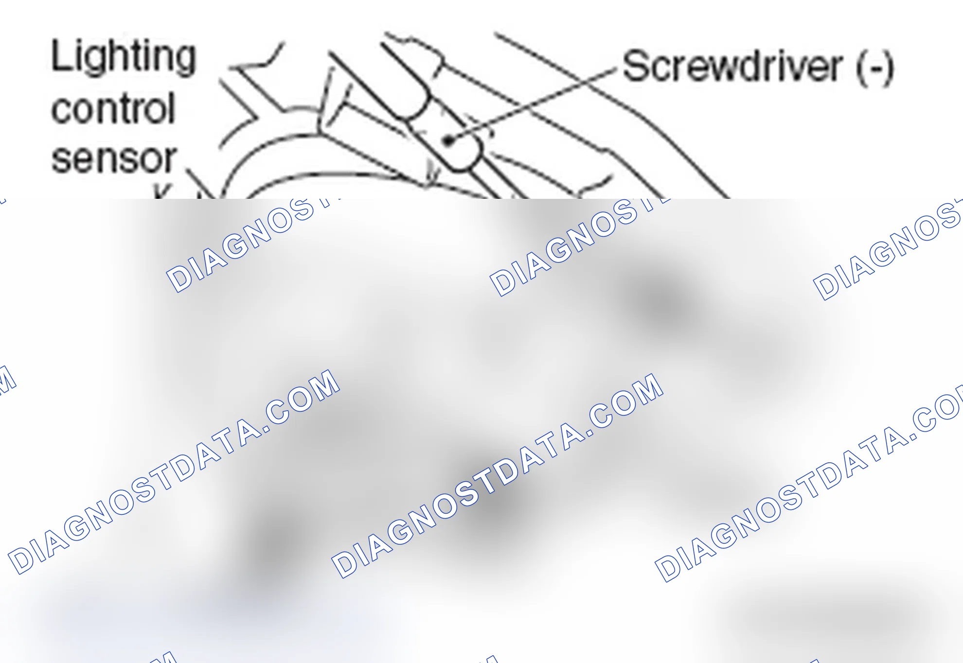 Scheme 59: << A >> LIGHTING CONTROL SENSOR REMOVAL