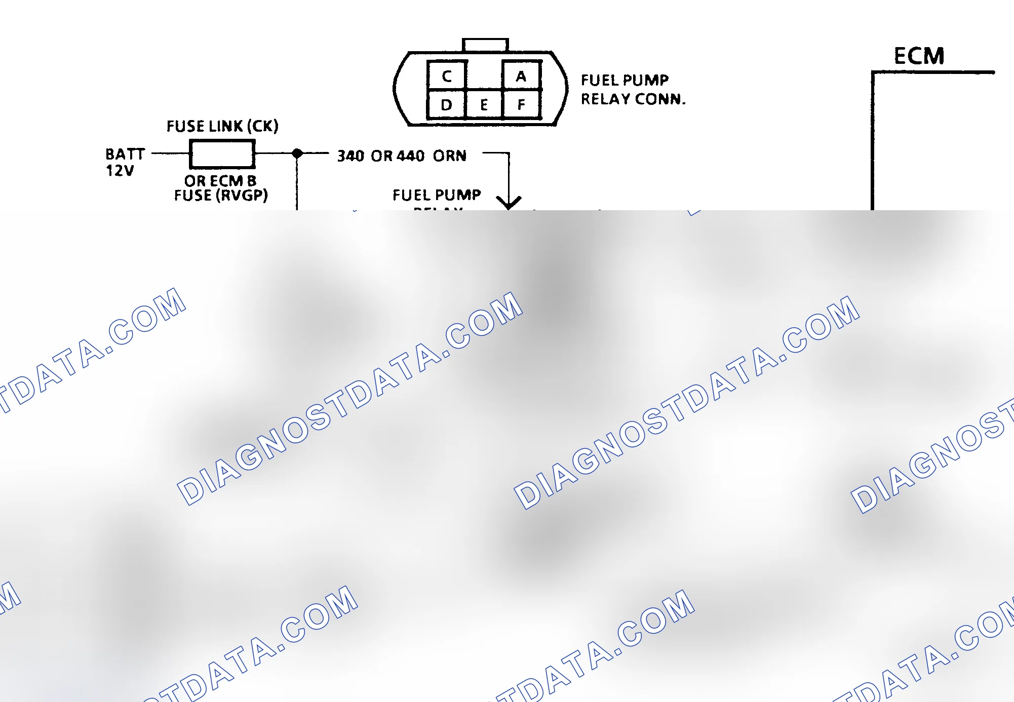 Scheme 36: Chart A5, Fuel Pump Relay ("C/K", "G" & "P" Series) Schematic