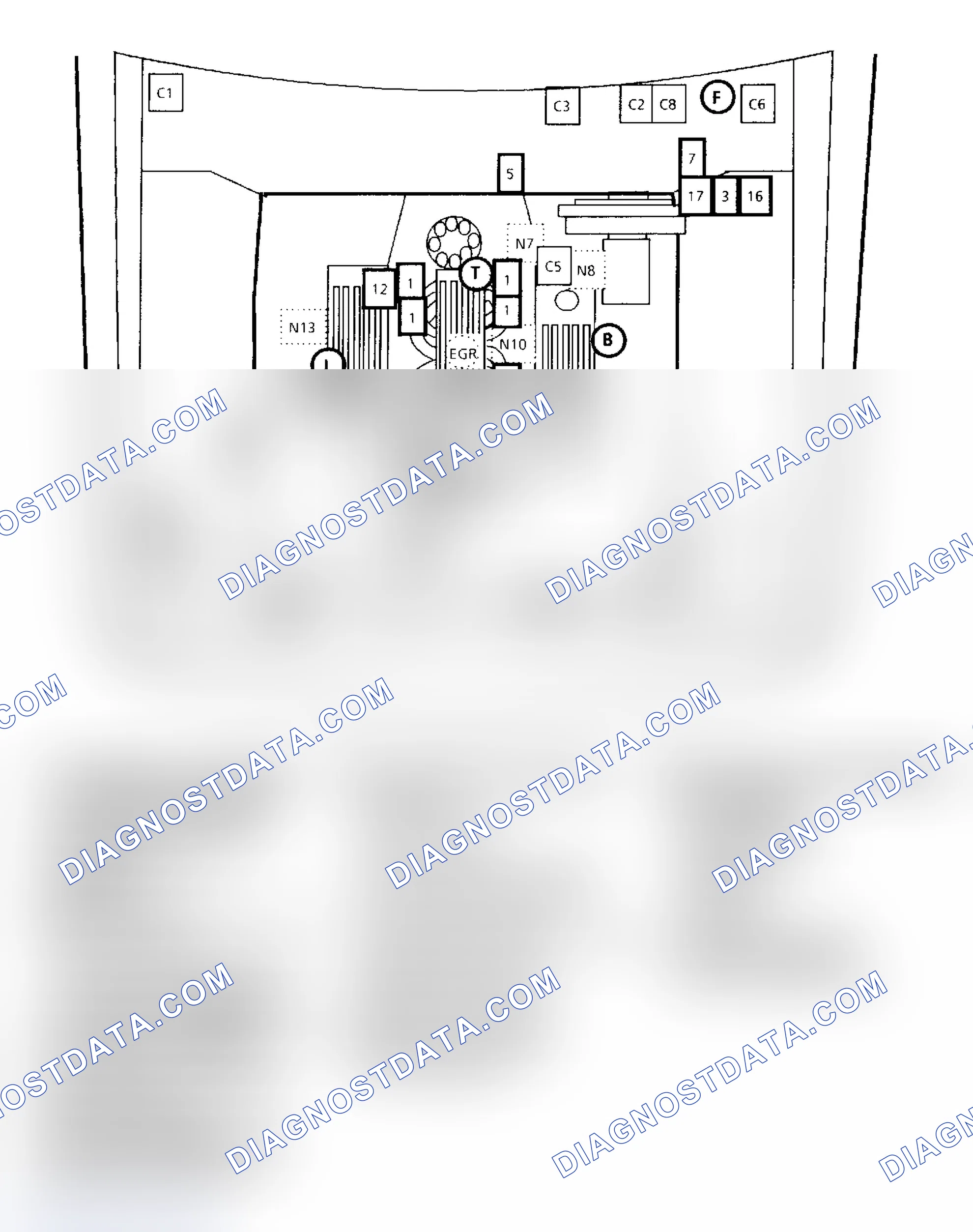 Scheme 213: 5.0L VIN F & 5.7L VIN 8, "F" Body Firebird - Component Locations