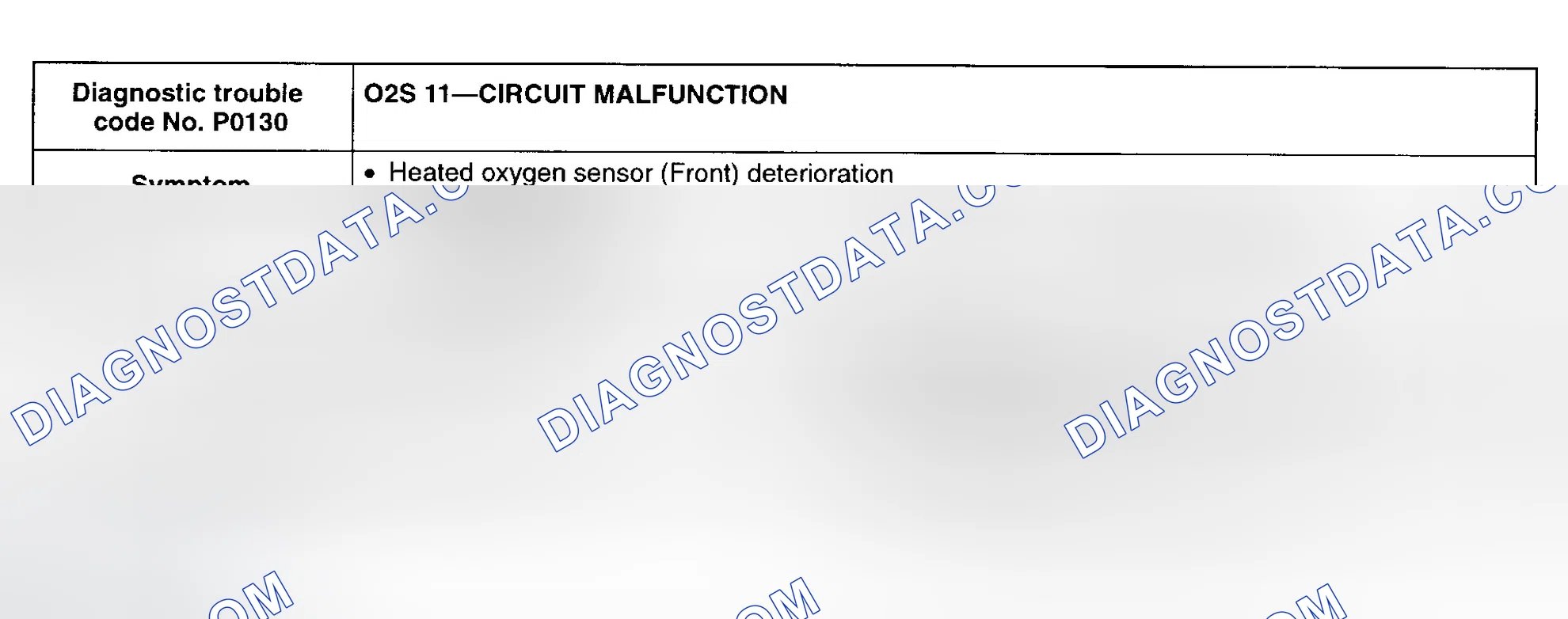Scheme 58: DTC P0130: OXYGEN SENSOR CKT MALFUNCTION