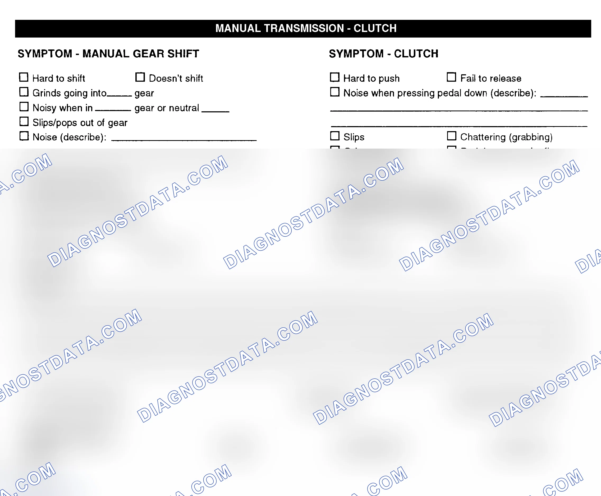 Scheme 10: Manual Transmission & Clutch