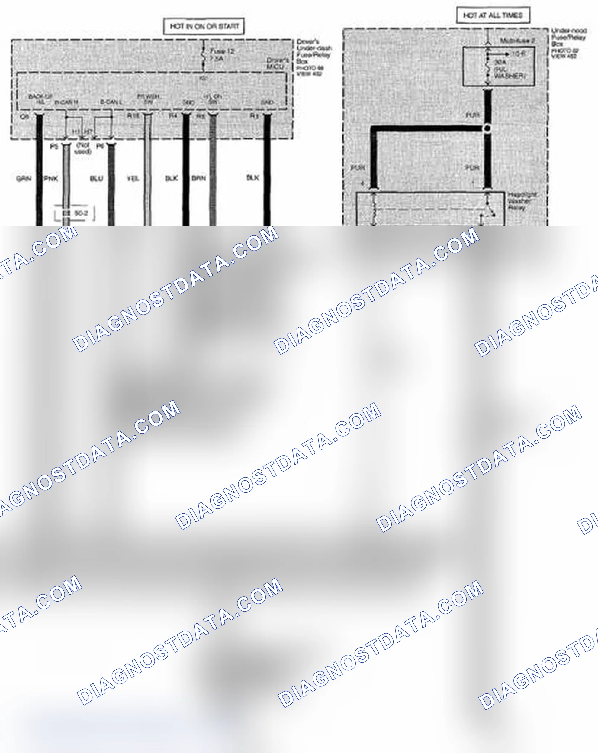 Scheme 225: Headlight Washer Circuit Diagram (Page 93)