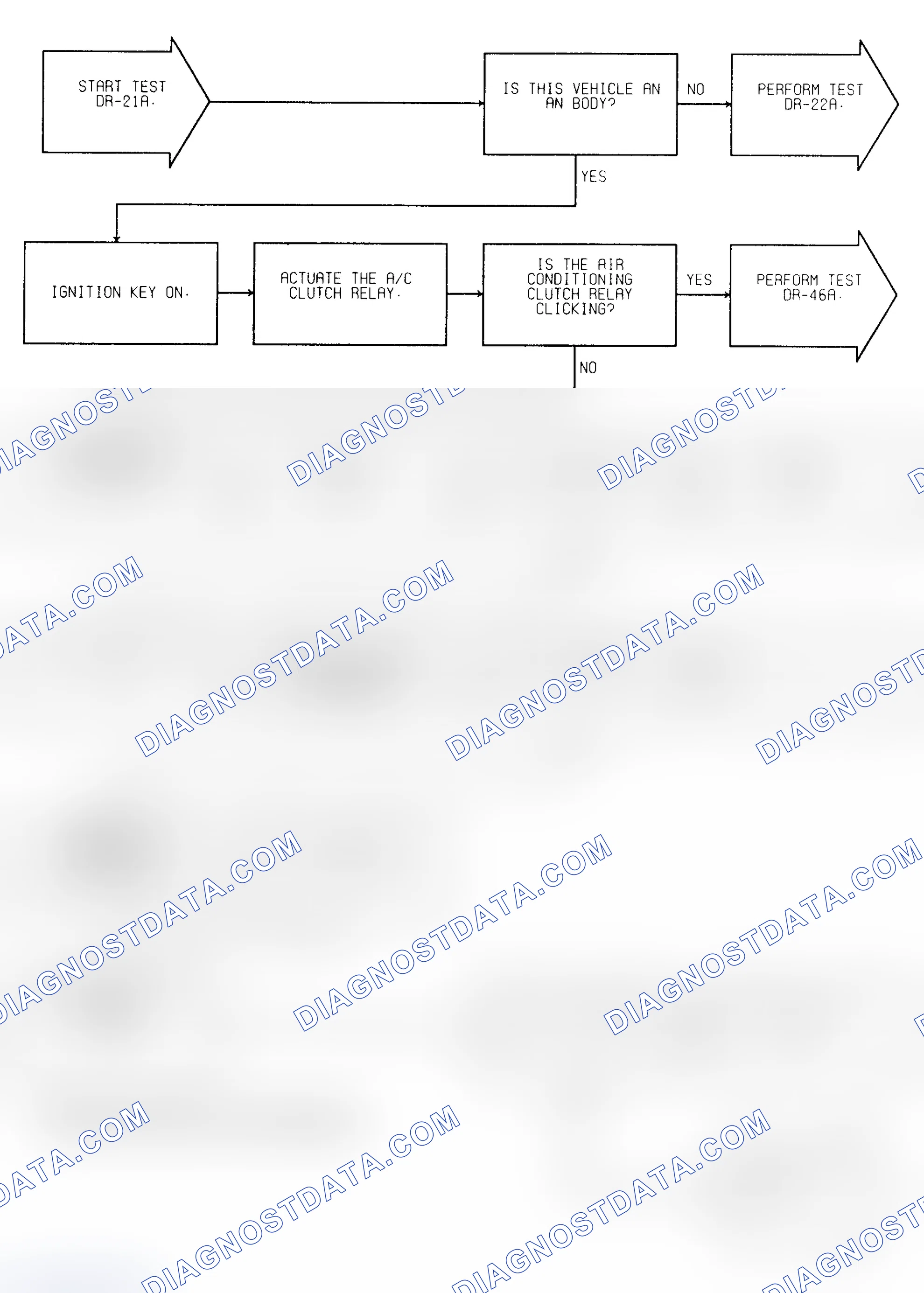 Scheme 289: Test DR-21A (1 of 2) AN Body A/C Clutch Relay Circuit