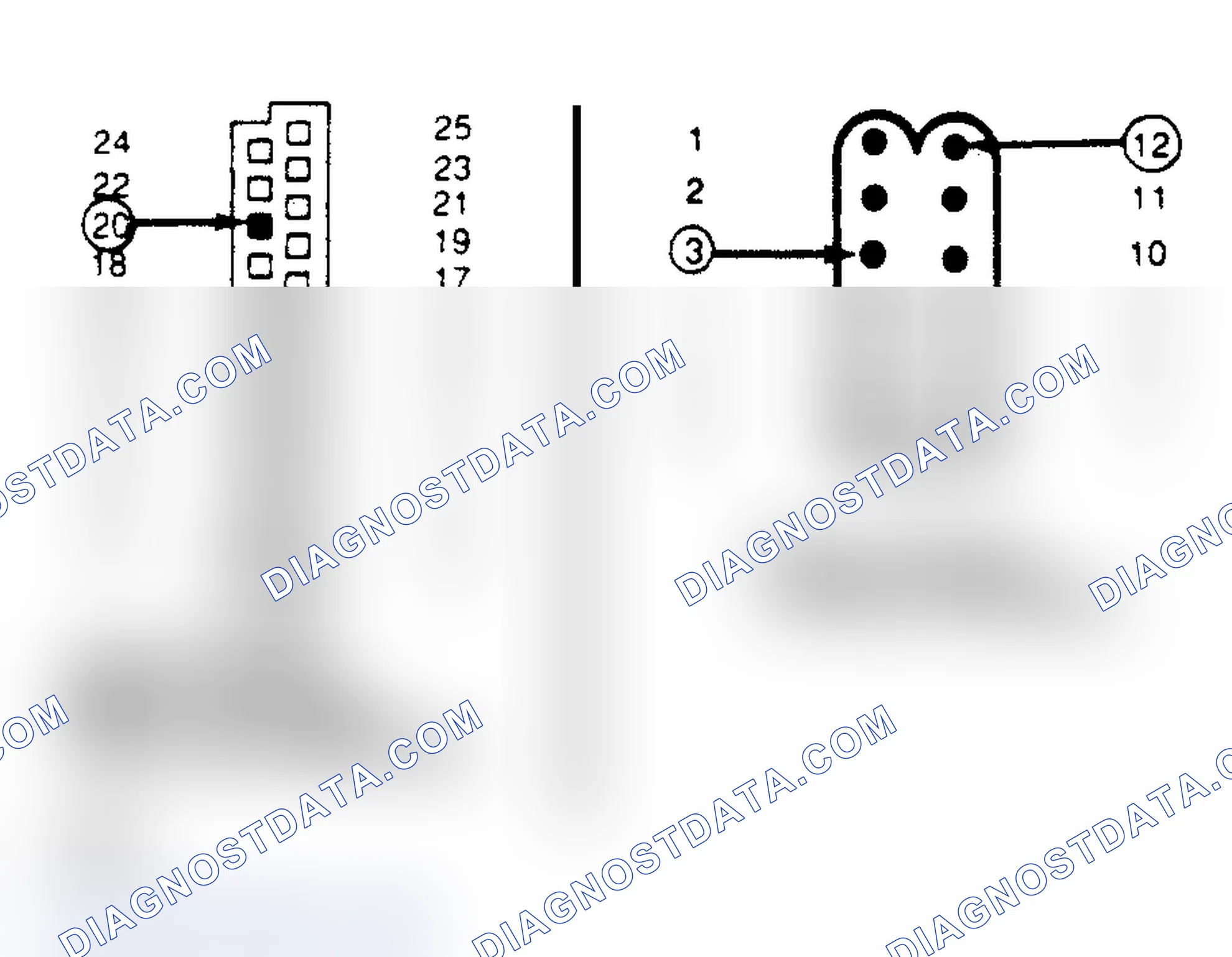 Scheme 159: Logic Module Black Connector View From Wire End & Power Module 12-Wire Connector