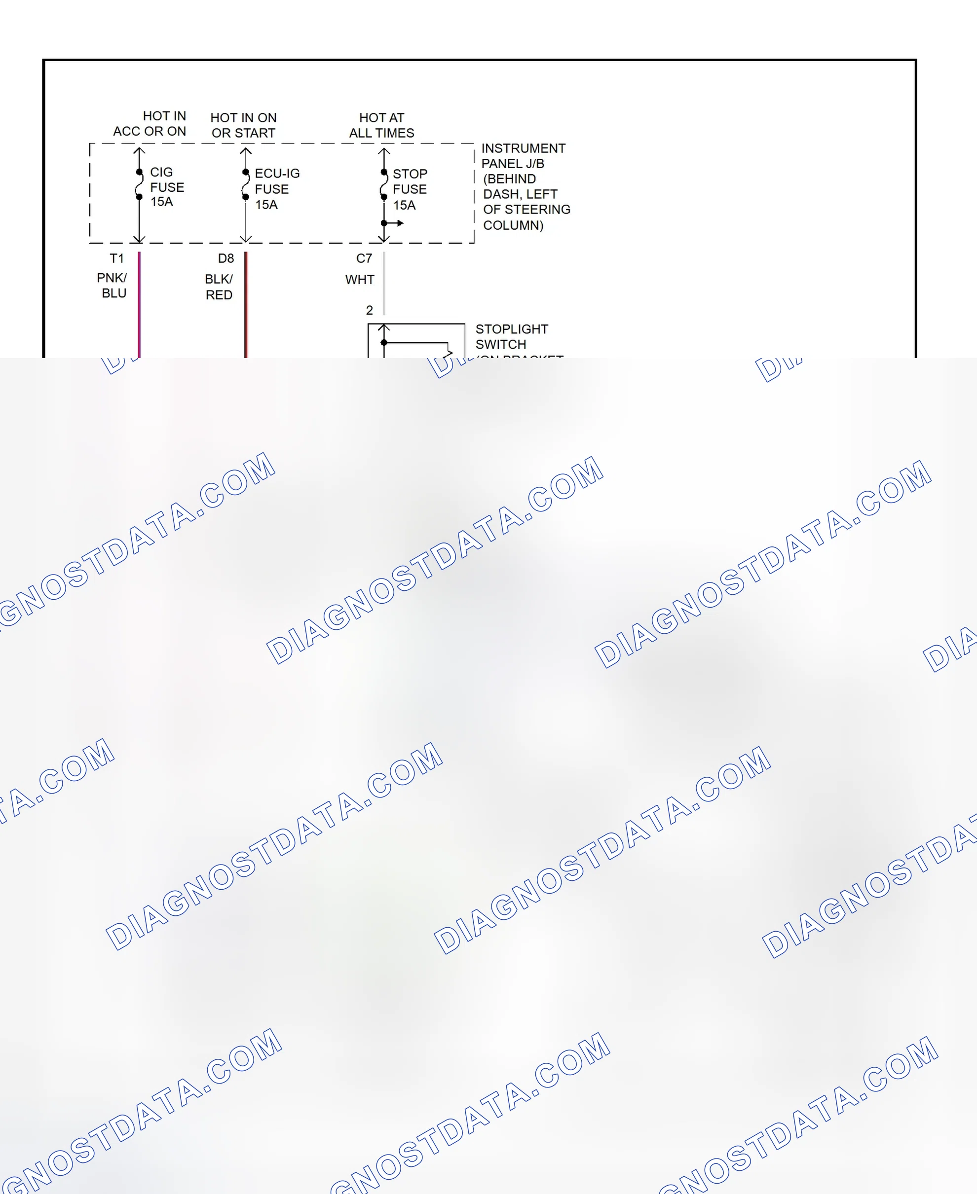 Scheme 459: Shift Interlock System Wiring Diagram (2002 - Toyota Camry Solara)