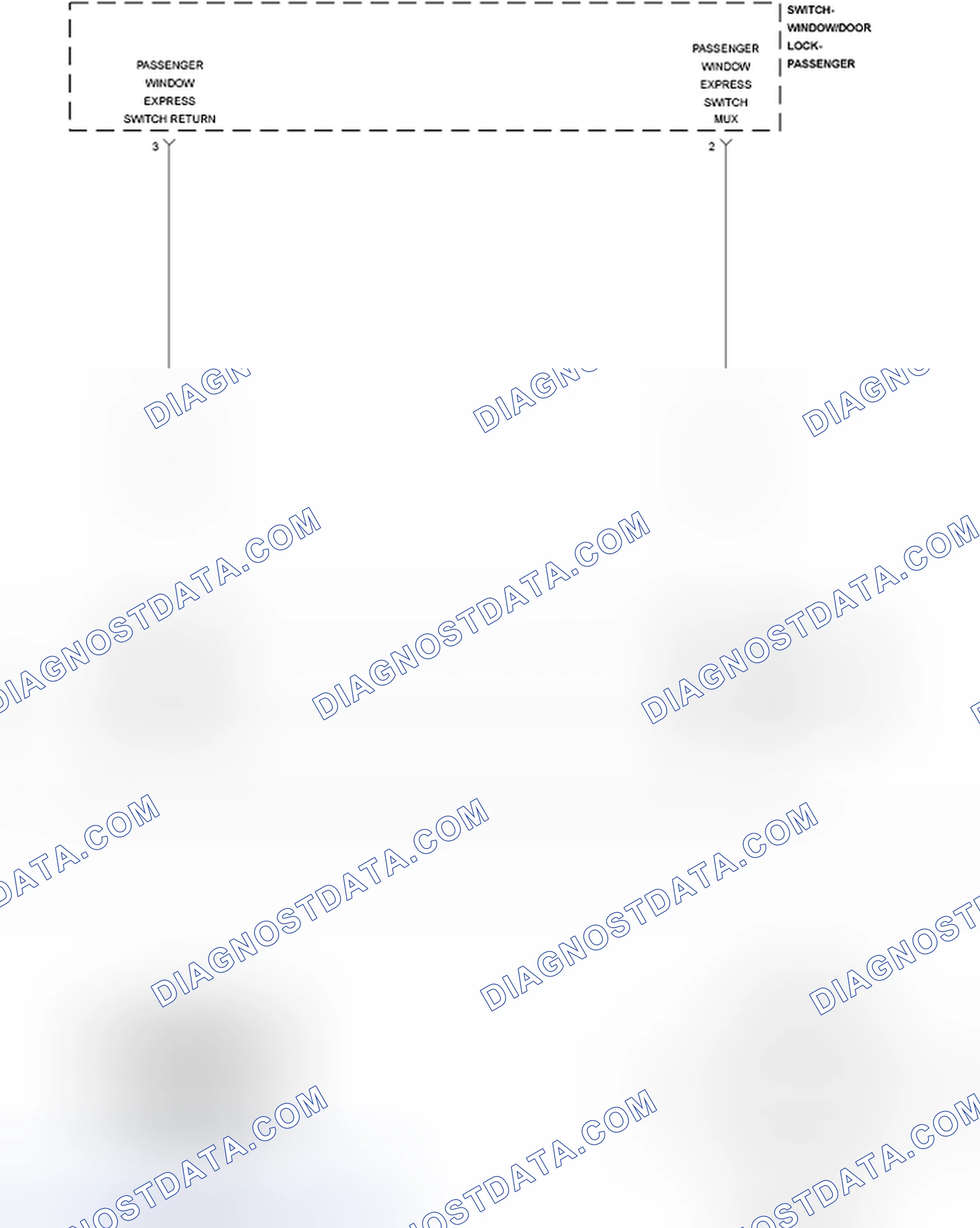 Scheme 353: B1911-PASSENGER WINDOW SWITCH CIRCUIT LOW