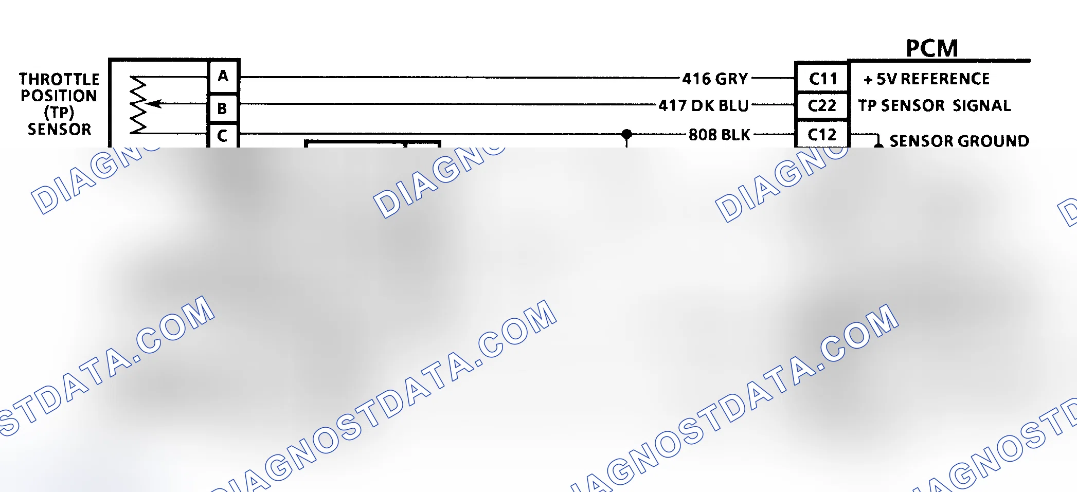 Scheme 51: Code P0122 3.1L "W" Body - Circuit Diagram