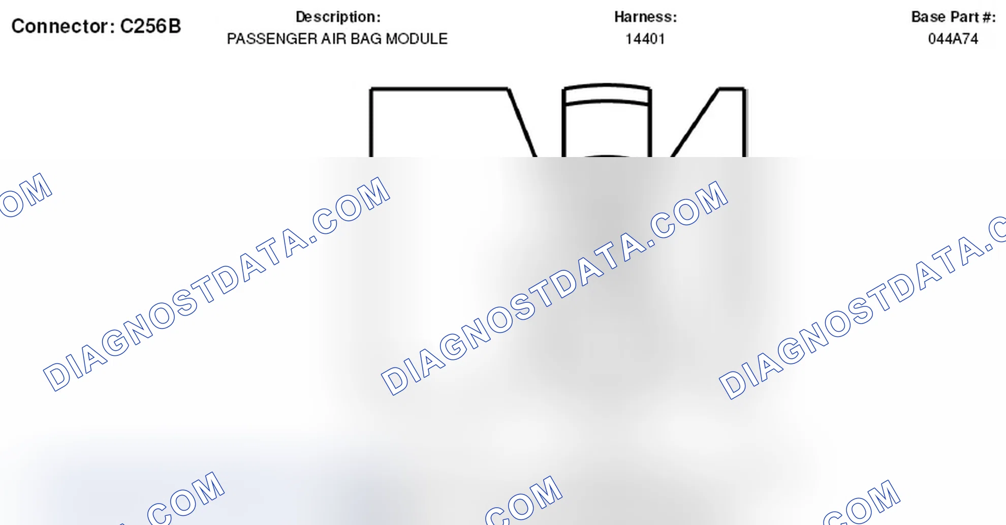 Scheme 80: Passenger Air Bag Module Connector End View (C256B)