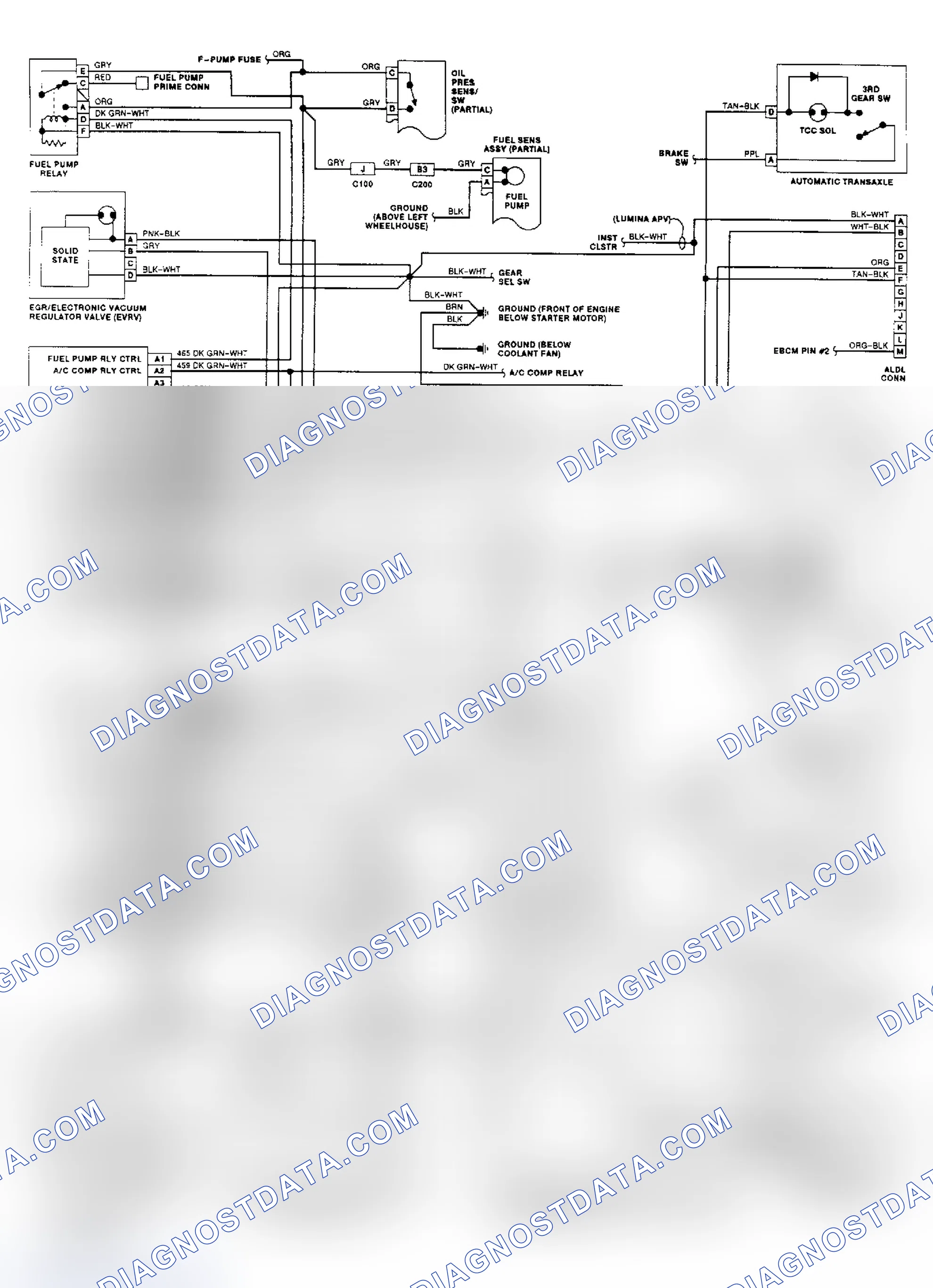 Scheme 5: Wiring Diagram (Lumina APV, Silhouette & Trans Sport 3.1L)