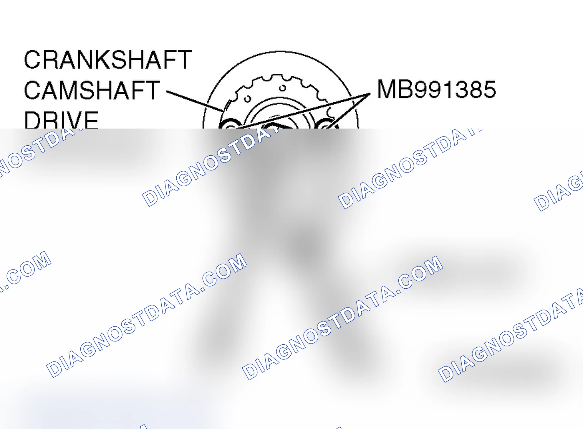Scheme 671: << C >> CRANKSHAFT CAMSHAFT DRIVE SPROCKET REMOVAL