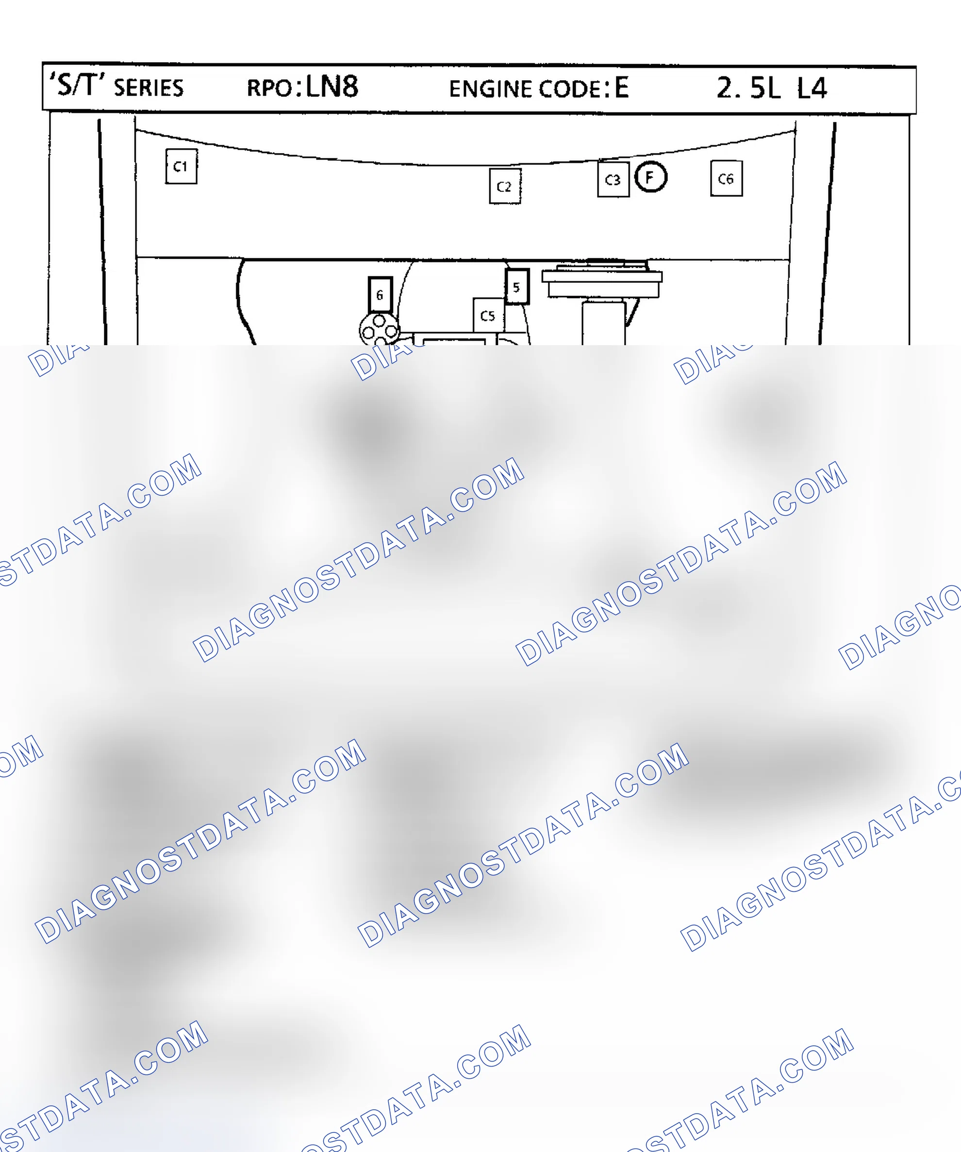 Scheme 98: 2.5L VIN "E" - "S/T" Series Truck Component Locations