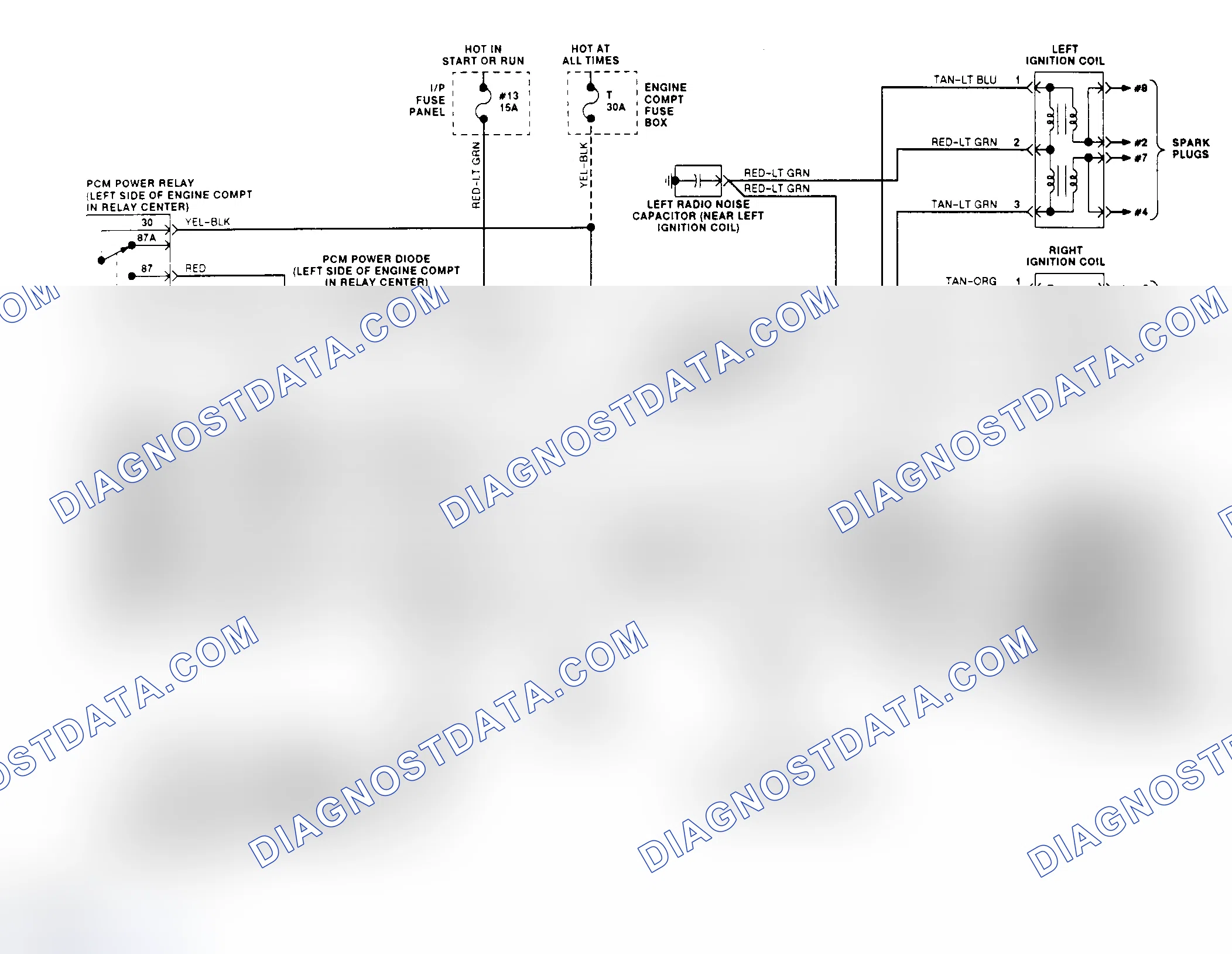 Scheme 157: EEC-IV Wiring Diagram (Town Car 4.6L - 3 of 3)