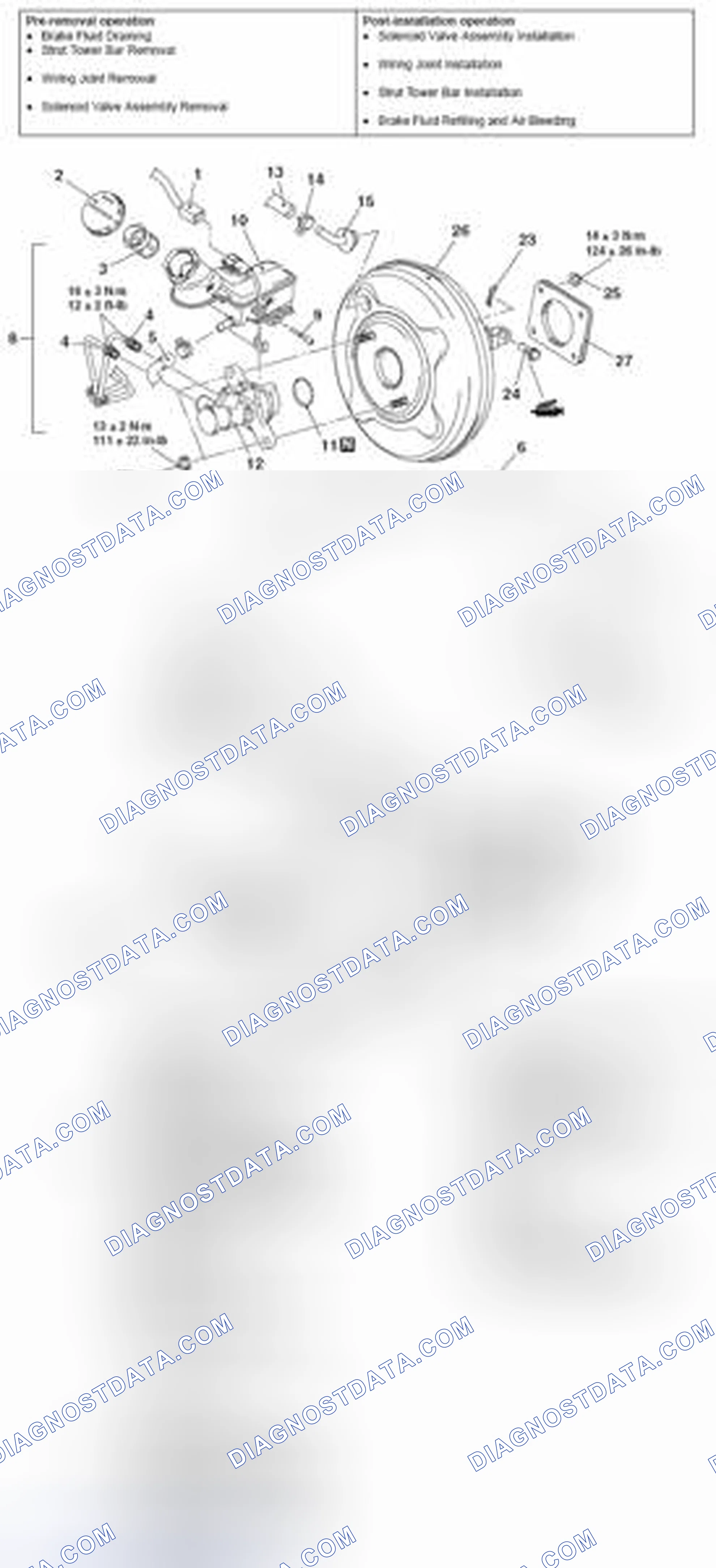 Scheme 46: < MASTER CYLINDER AND BRAKE BOOSTER >