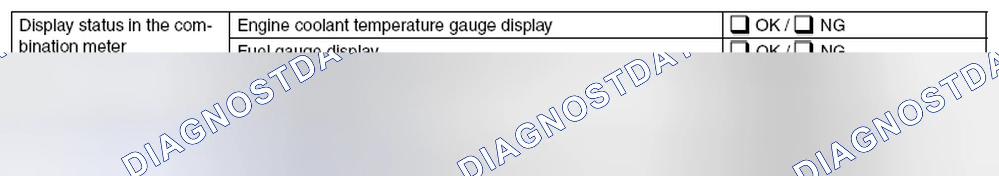 Scheme 21: DISPLAY STATUS IN THE COMBINATION METER