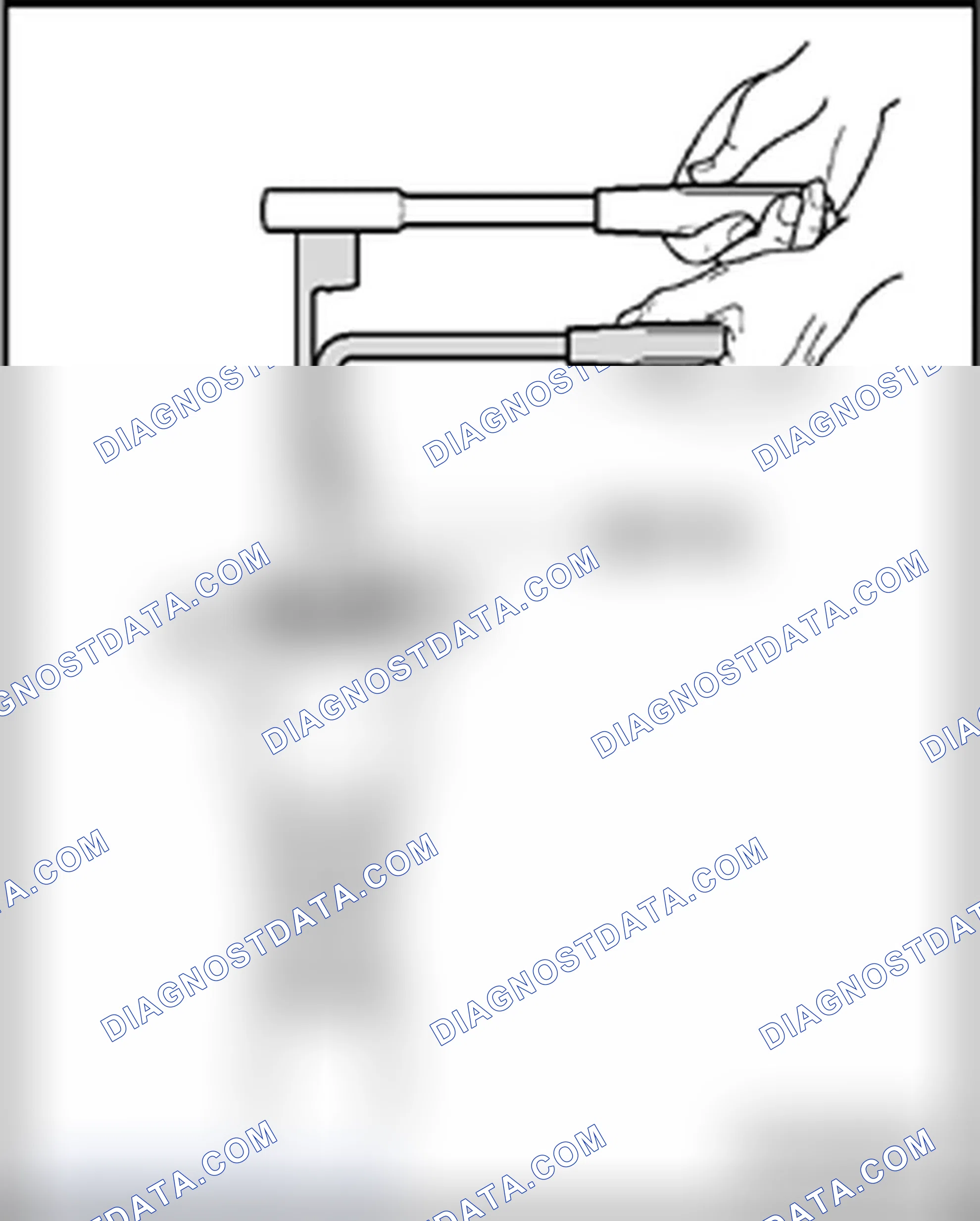 Scheme 189: Loosening and tightening bolted connection for strut mount
