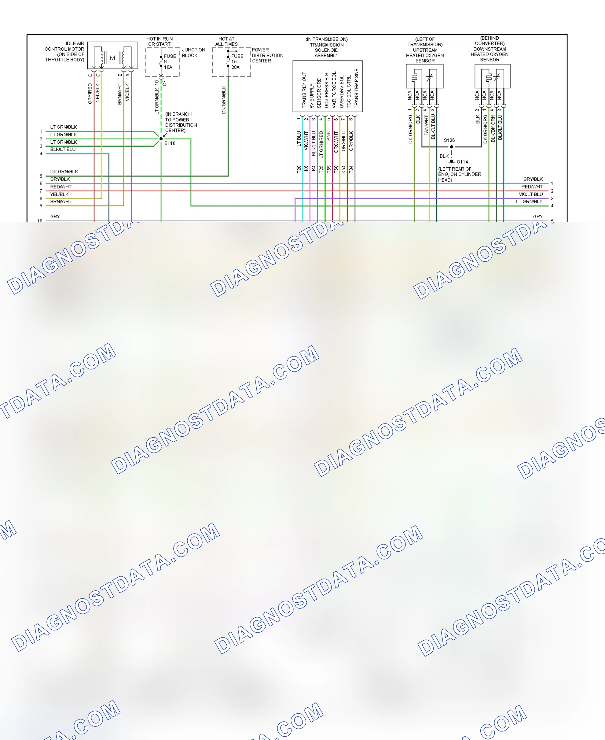Scheme 5: PCM Wiring Diagram (5.2L - 2 Of 3)