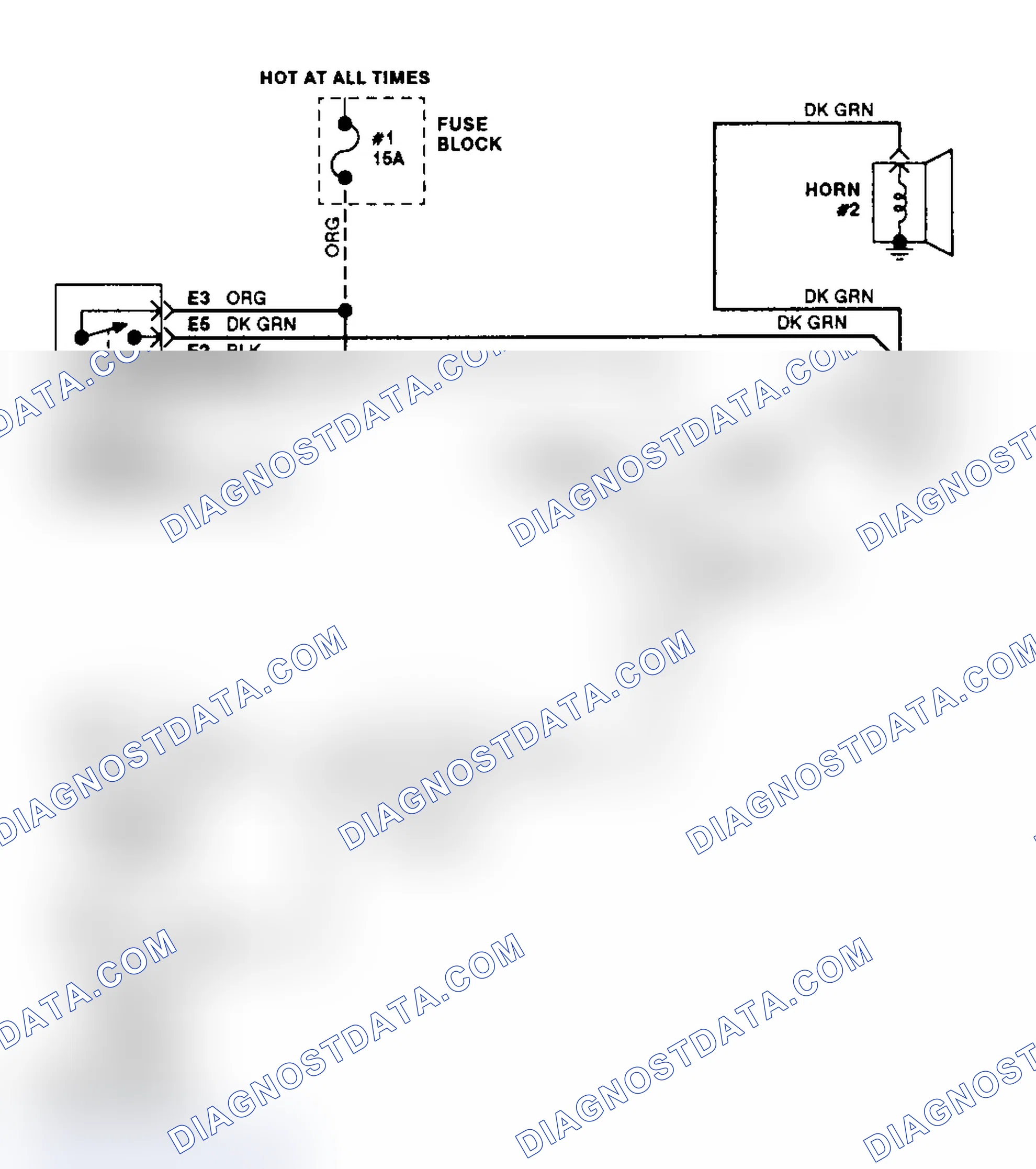 Scheme 12: Horn Circuit Wiring Diagram (Caprice & Roadmaster Wagon)