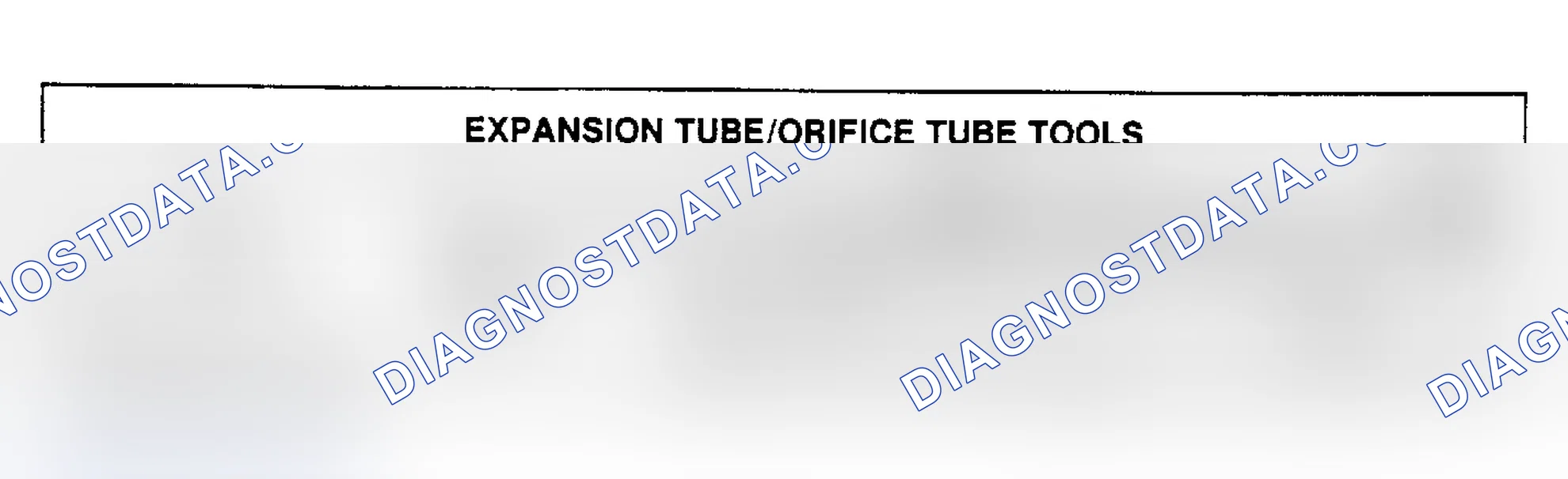 Scheme 3: Expansion Tube/Orifice Tube Tool Number Cross-References