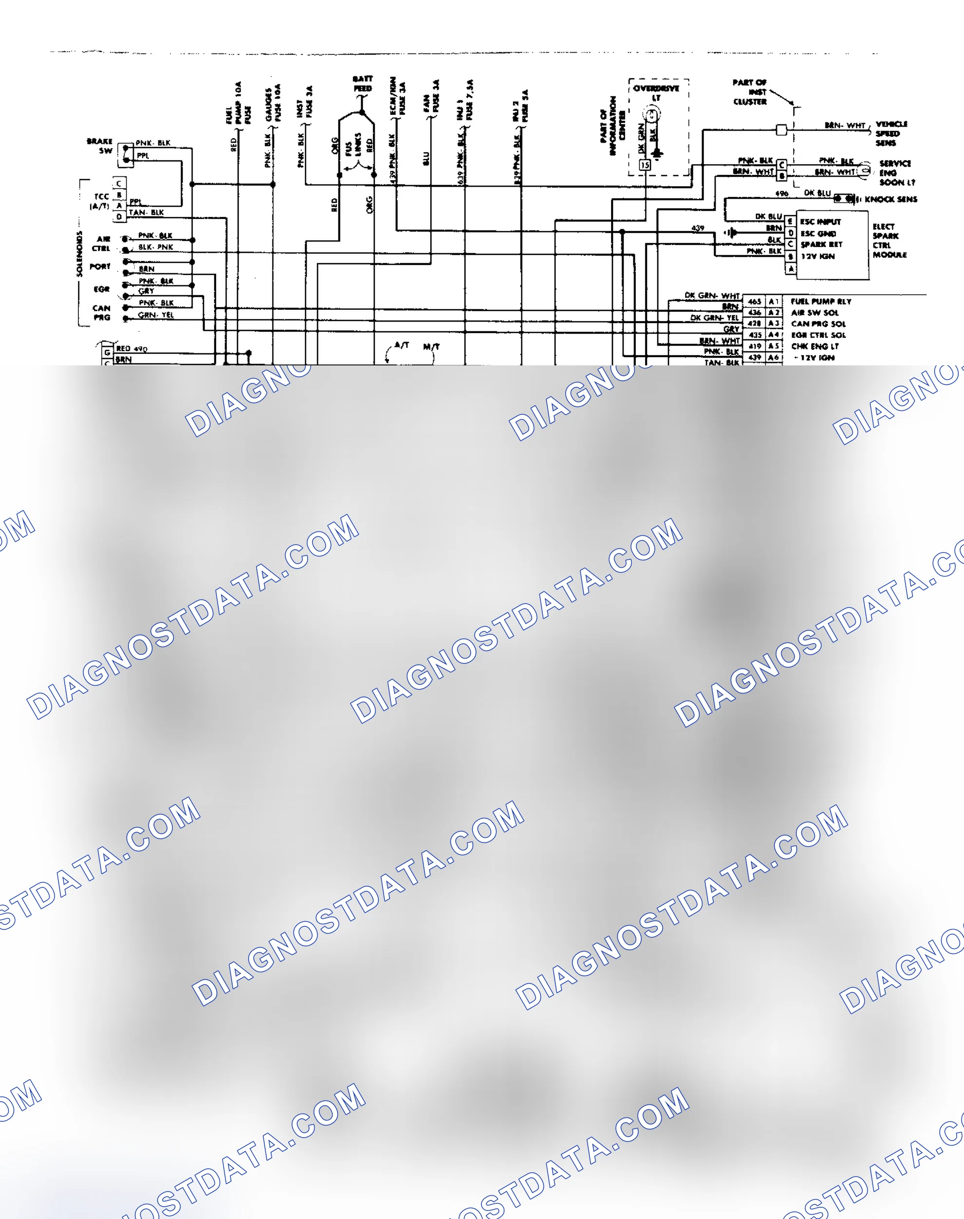 Scheme 69: Wiring Diagram for 5.7L Port Fuel Injection System