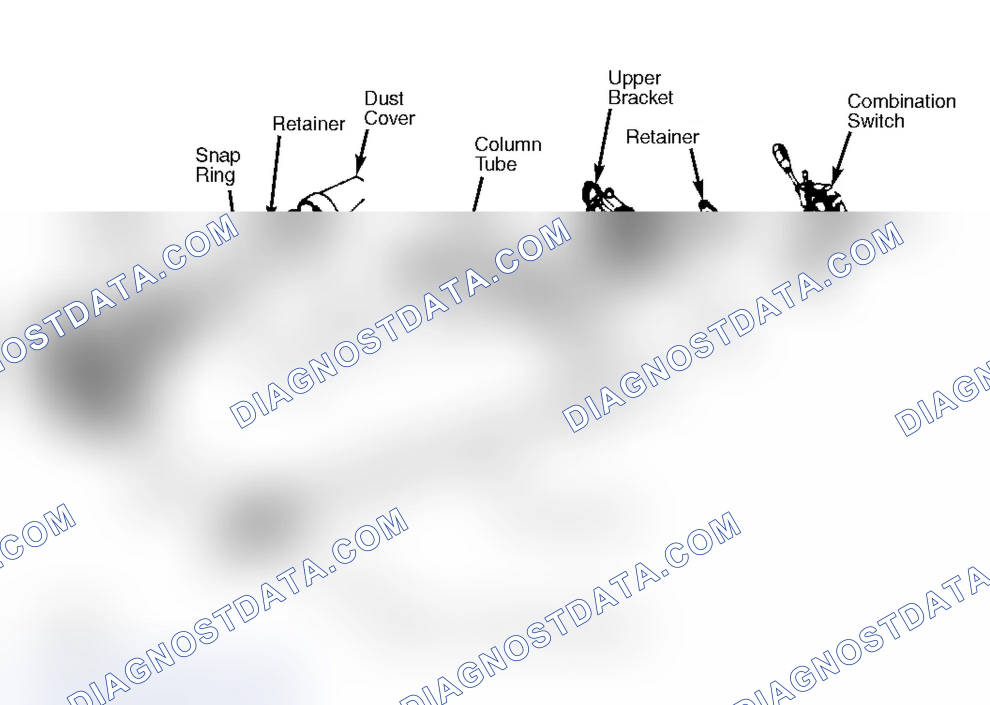 Scheme 4: Exploded View of Cressida and Tercel Steering Columns