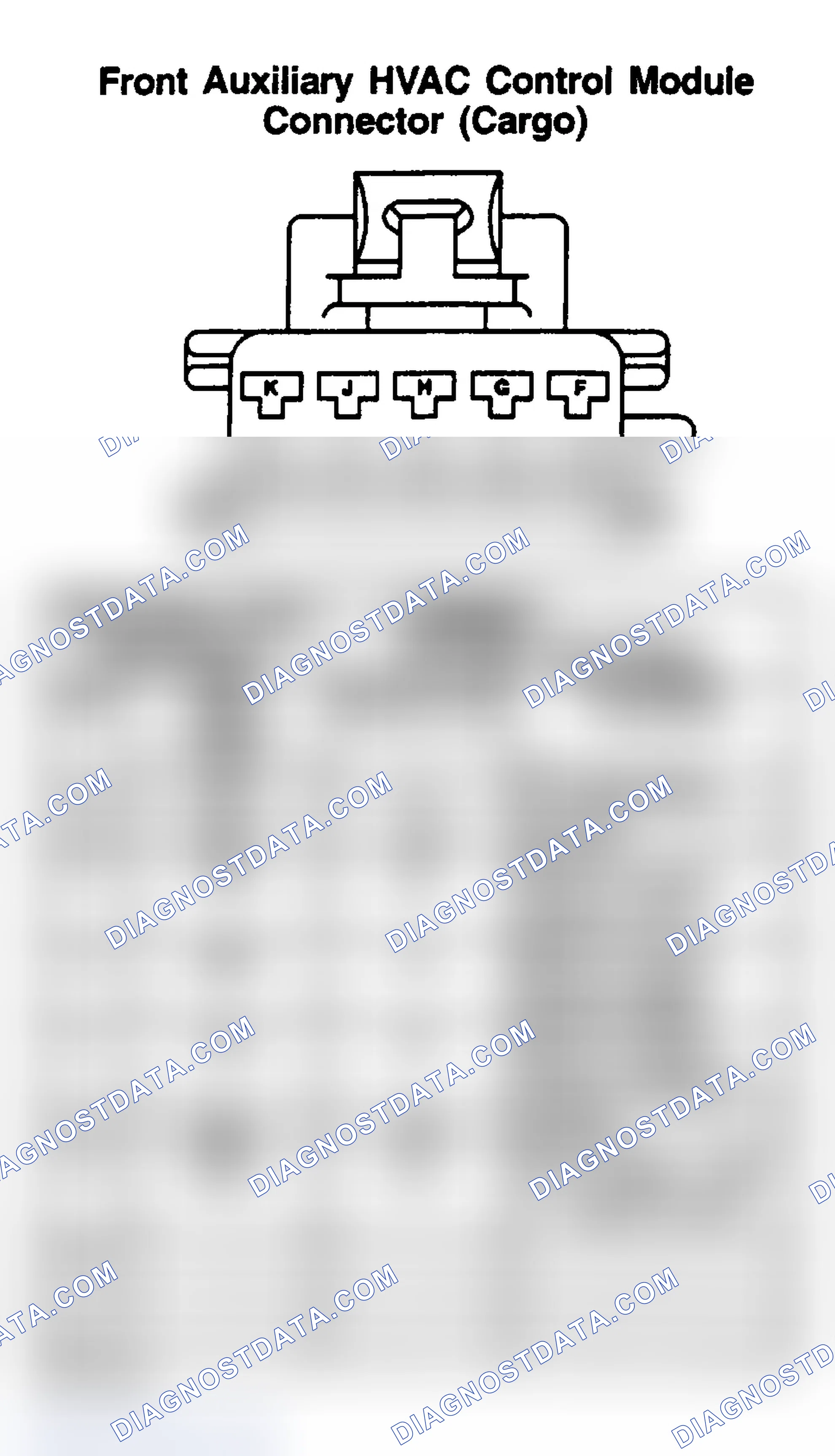 Scheme 154: FRONT AUXILIARY HVAC CONTROL MODULE (CARGO)