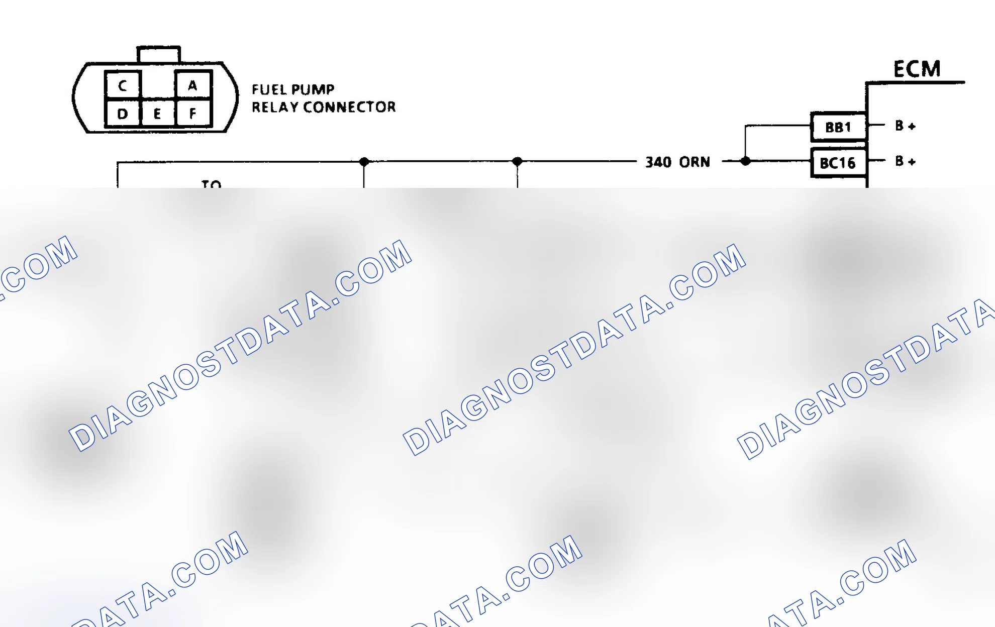 Scheme 221: Code 54, Schematic, A Body, Fuel Pump Voltage Low