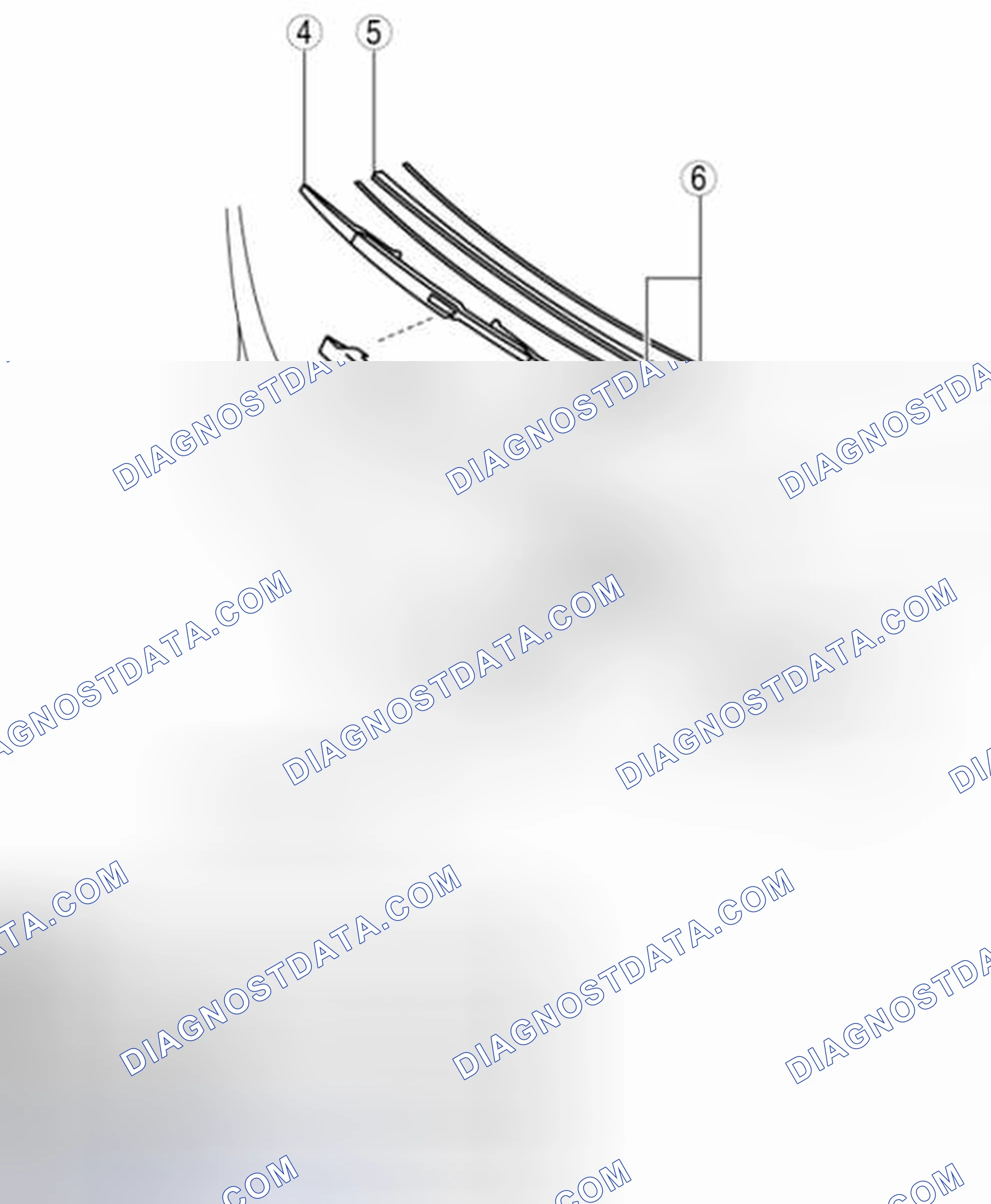 Scheme 25: REAR WIPER ARM AND BLADE REMOVAL/INSTALLATION