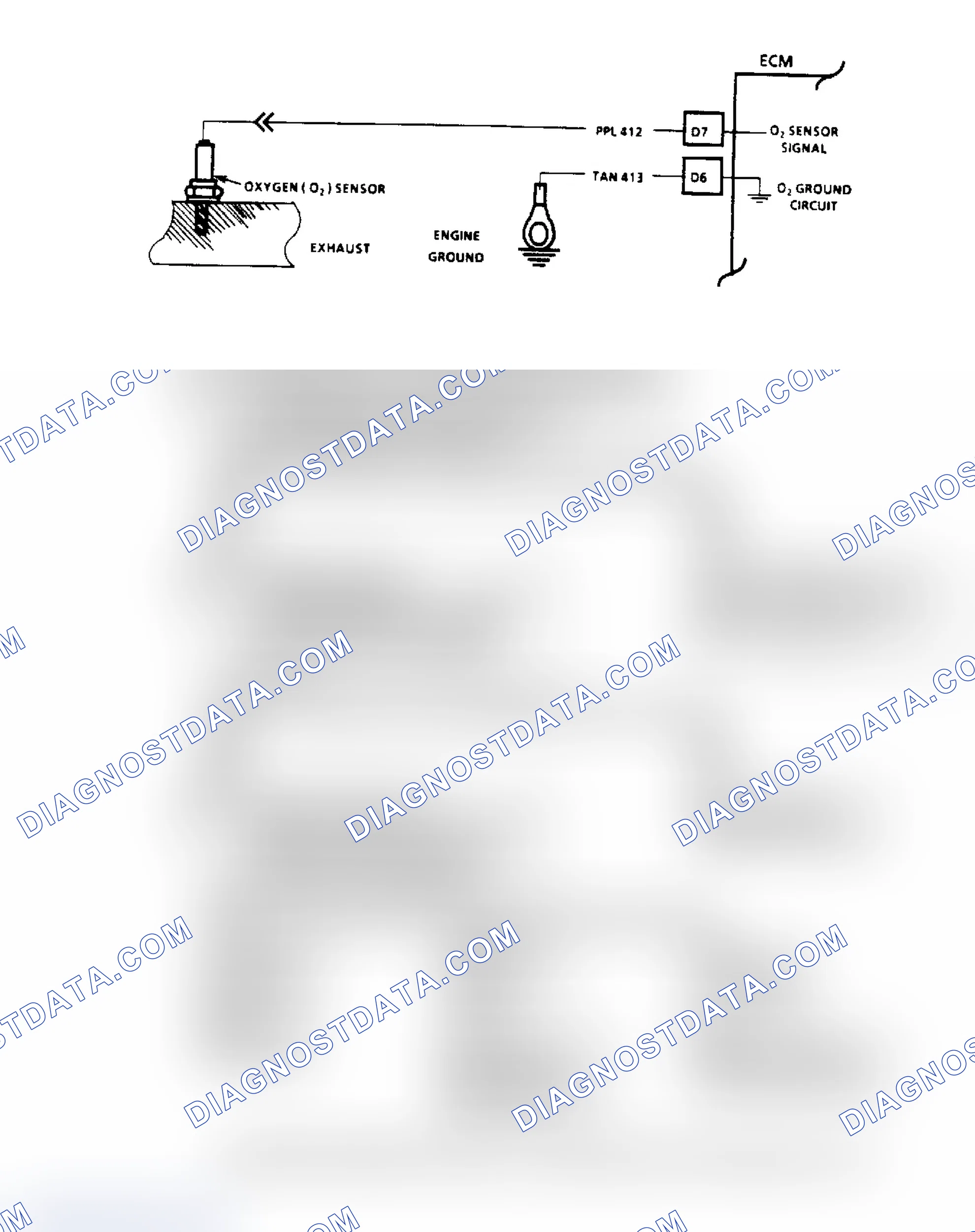 Scheme 45: Code 13, Oxygen Sensor Circuit Flow Chart & Schematic