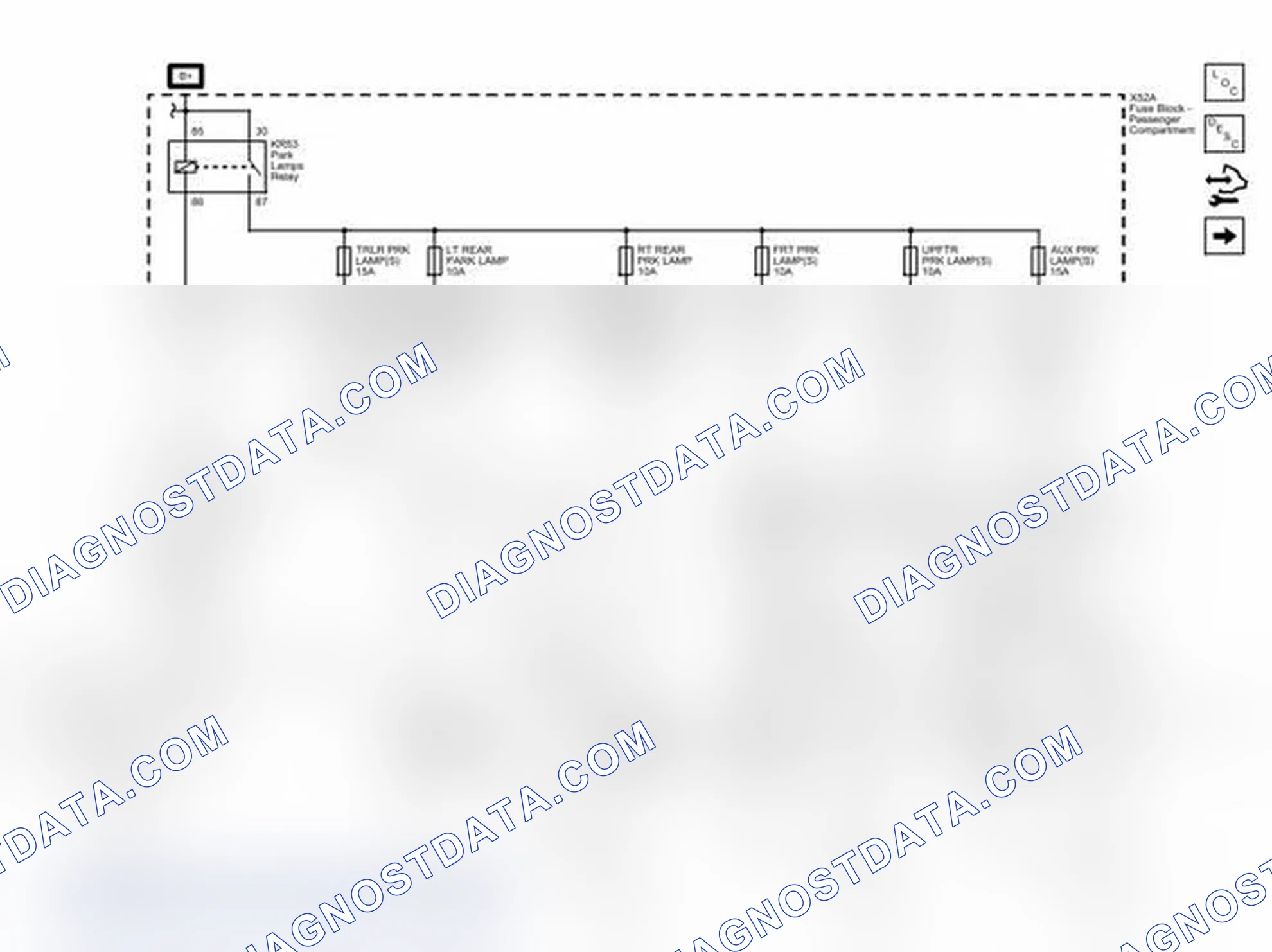 Scheme 4: Park Lamp Controls and Park Lamps Wiring Schematics